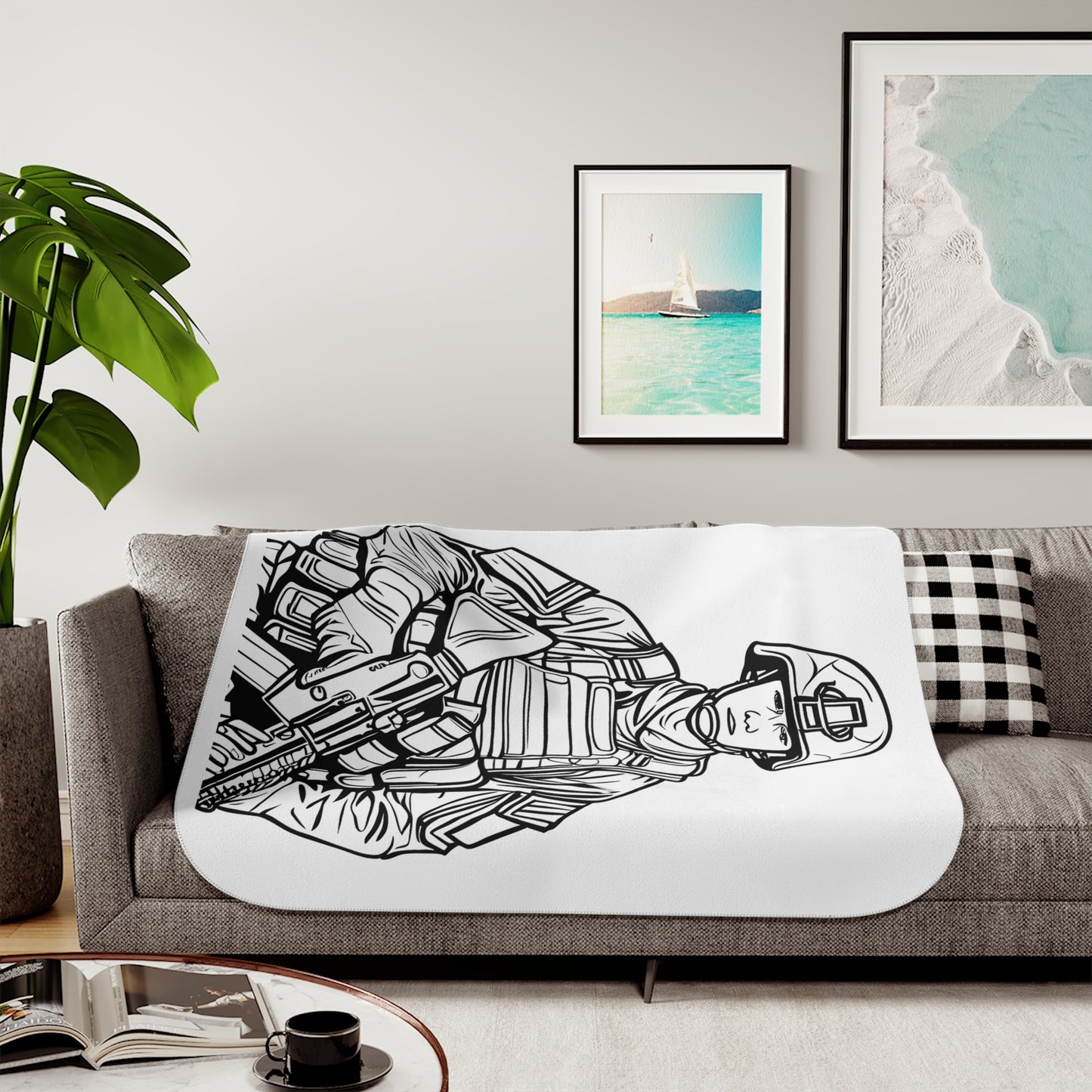 Blanket Coloring Kit with 10 Fabric Markers - Soldier