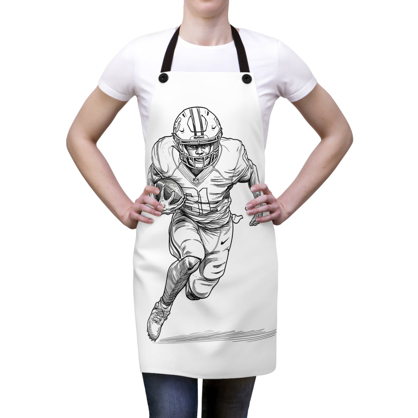 Apron Coloring Kit with 10 Fabric Markers - American Football