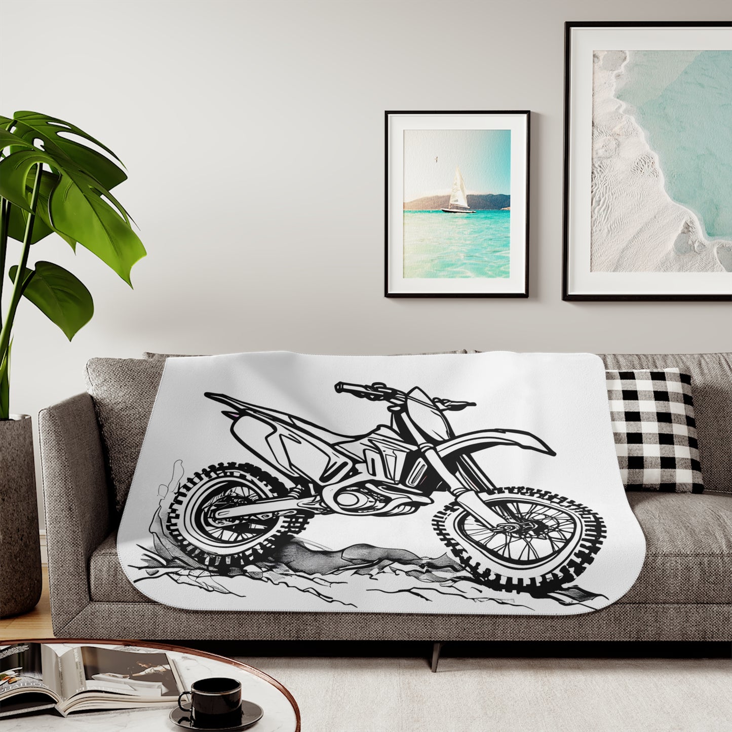 Blanket Coloring Kit with 10 Fabric Markers - Dirt Bike Adventure