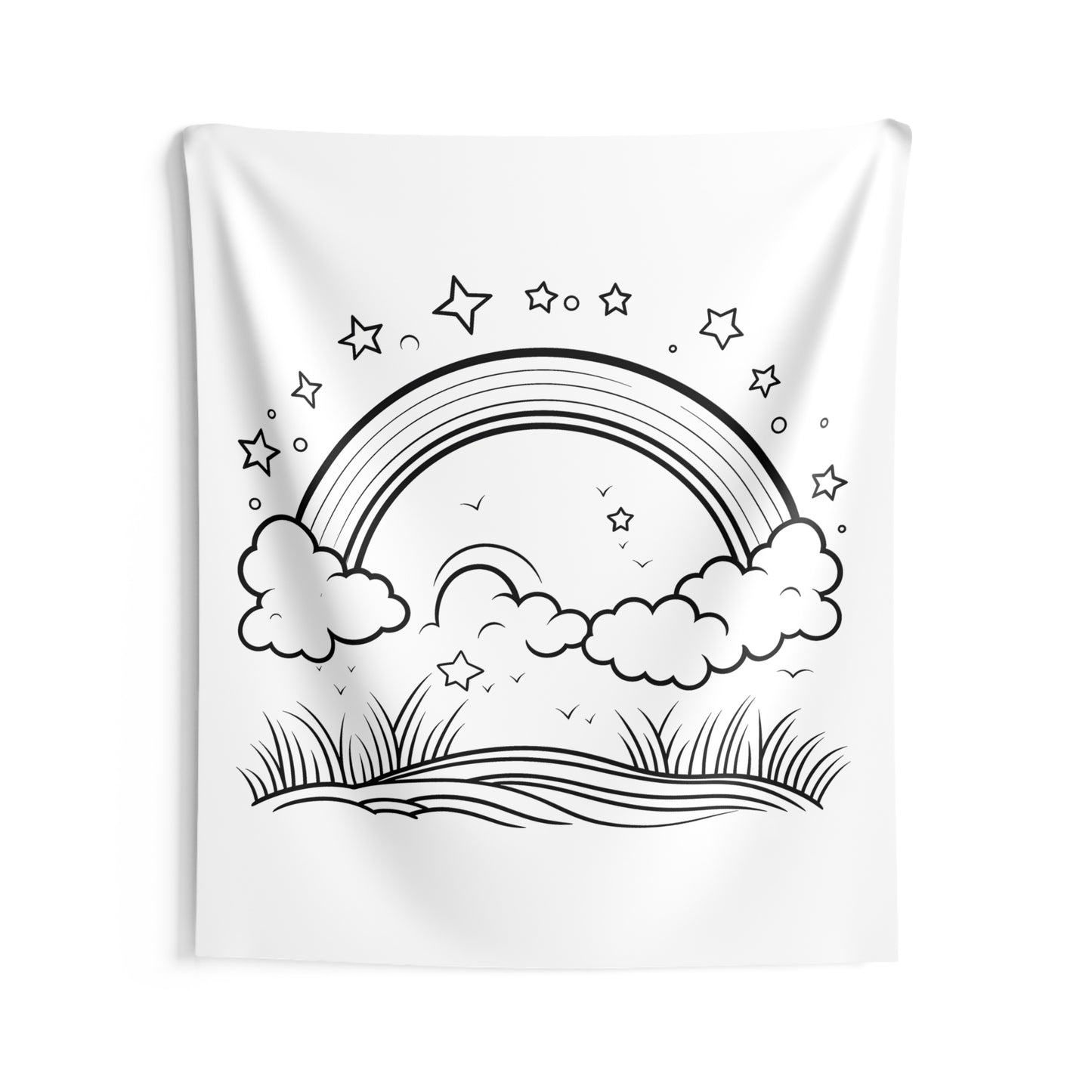 Indoor Wall Tapestries Coloring Kit with 10 Fabric Markers - Starry Sky