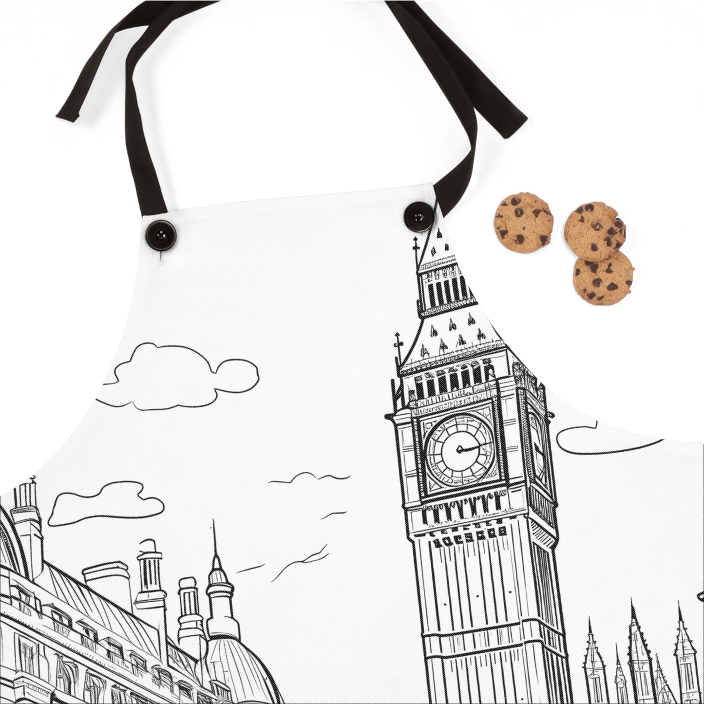 Apron Coloring Kit with 10 Fabric Markers - London