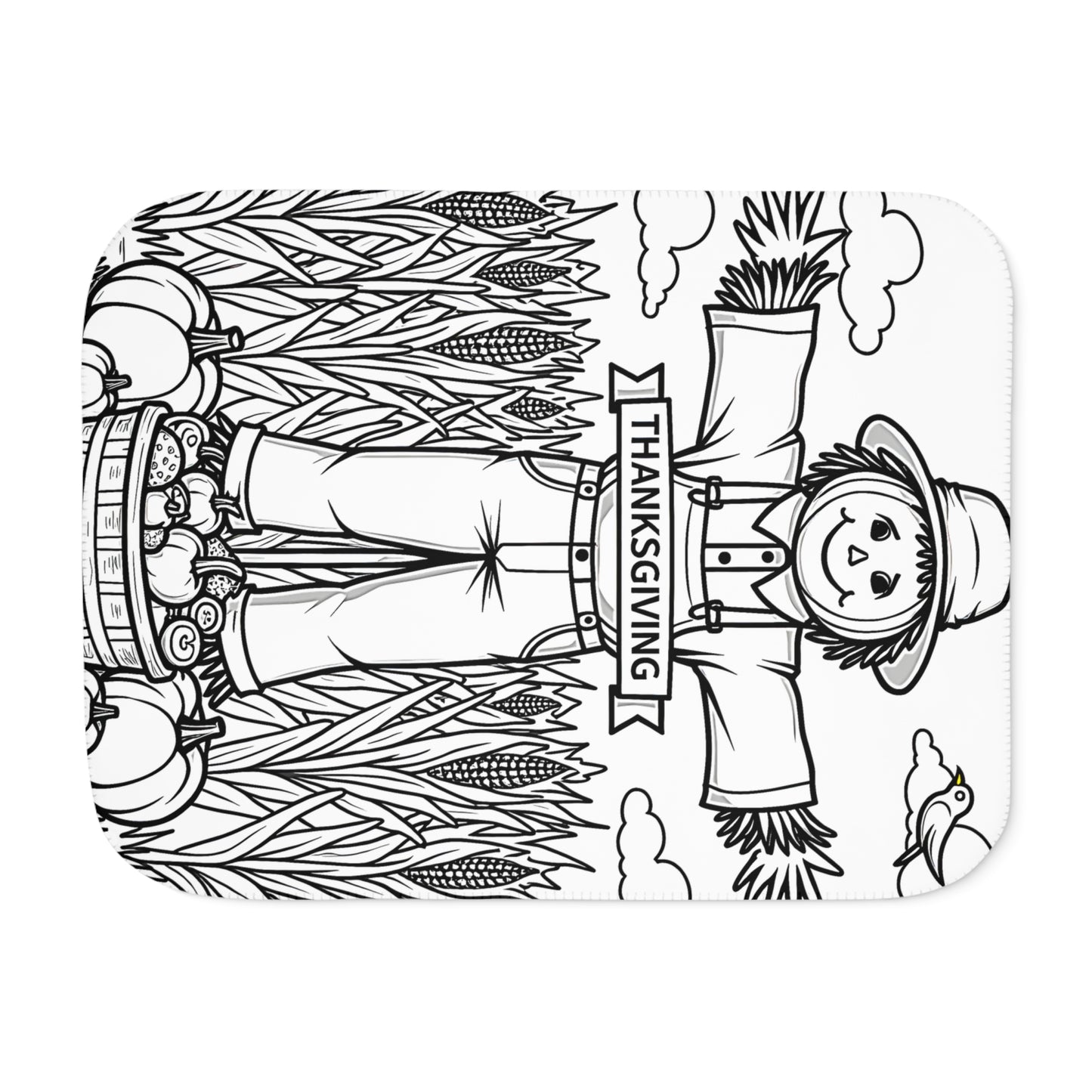 Blanket Coloring Kit with 10 Fabric Markers - Thanksgiving