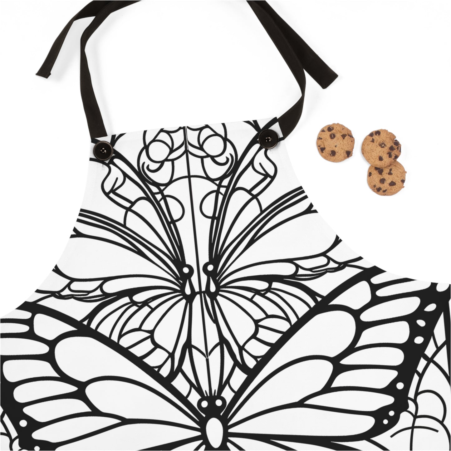 Apron Coloring Kit with 10 Fabric Markers - Stained Glass Butterfly