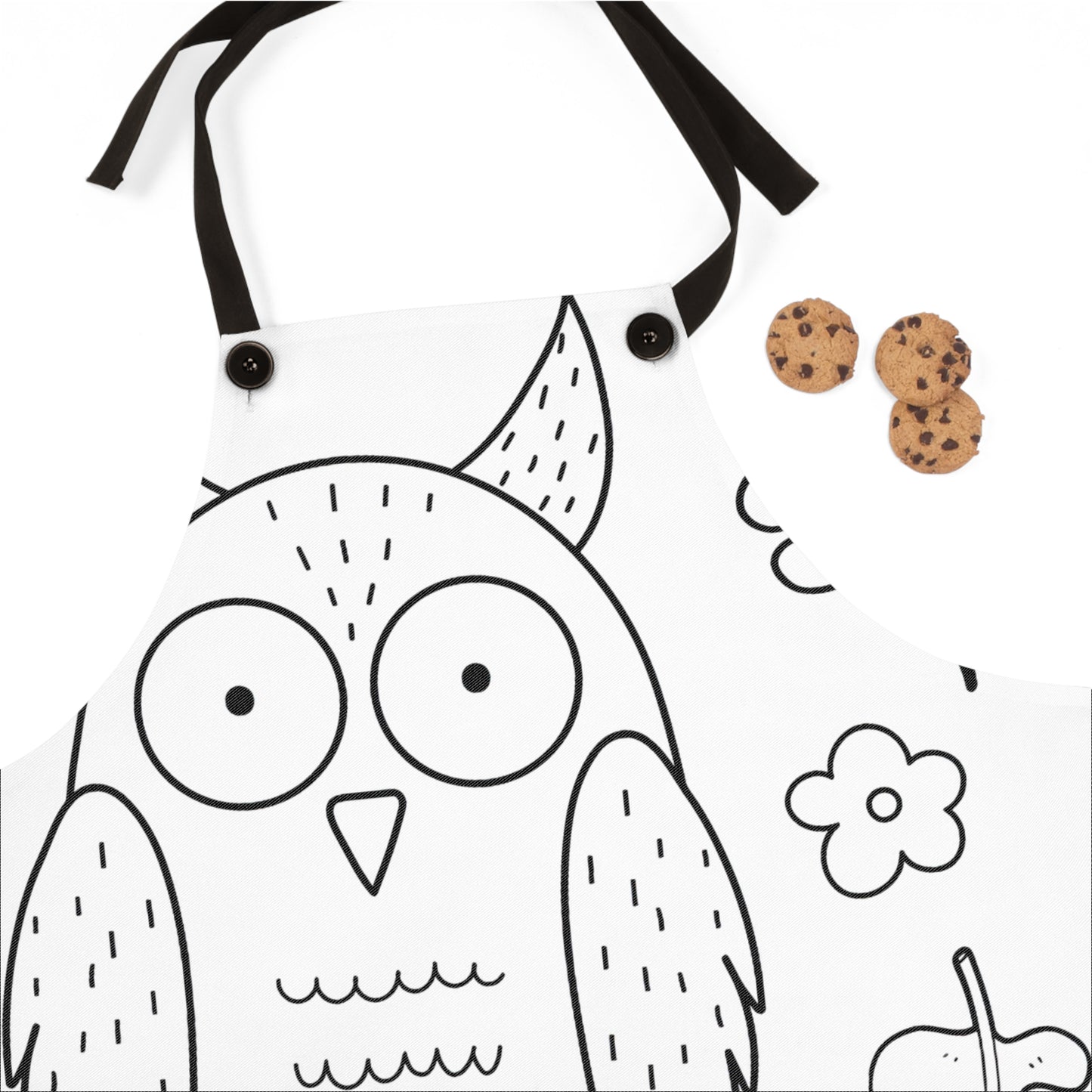 Apron Coloring Kit with 10 Fabric Markers - Owl