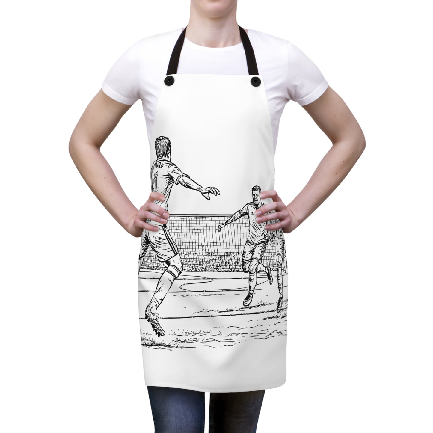 Apron Coloring Kit with 10 Fabric Markers - Soccer Match