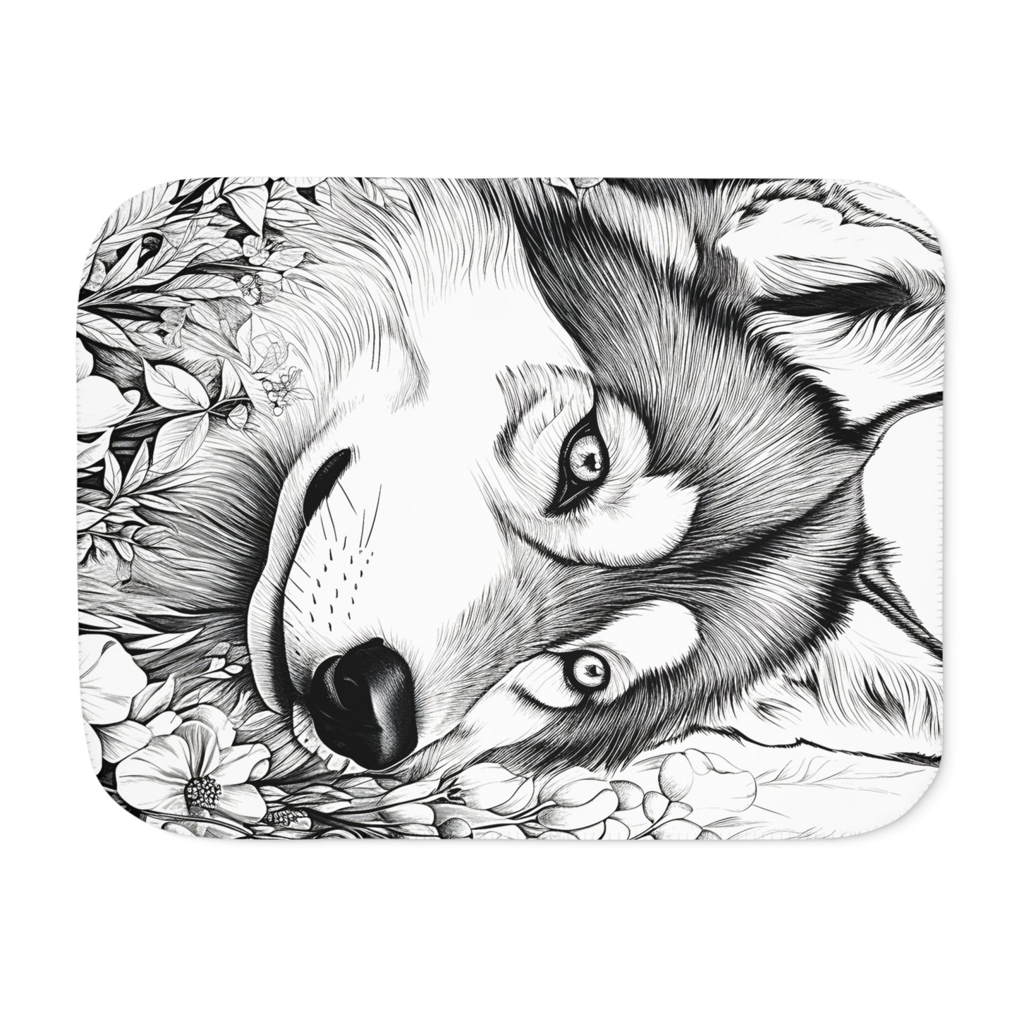 Blanket Coloring Kit with 10 Fabric Markers - Wolf amidst Nature