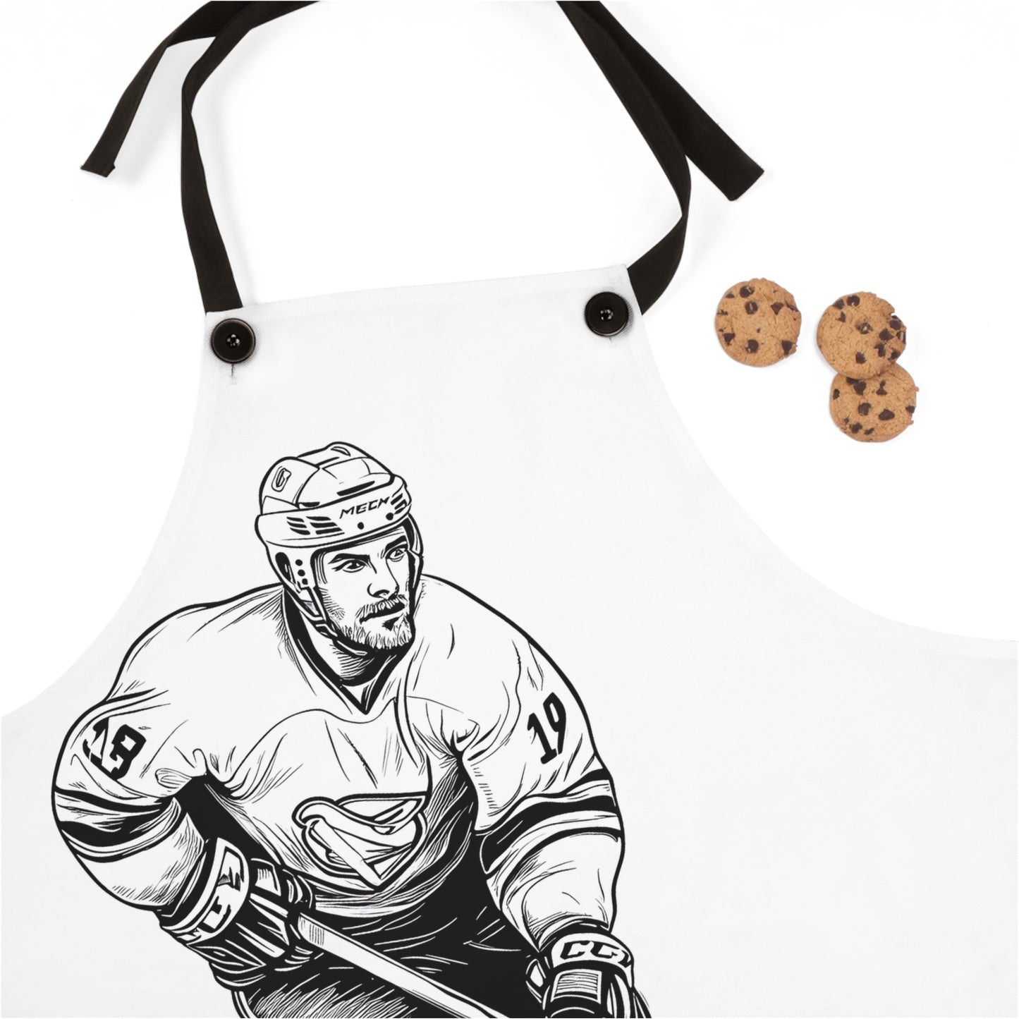 Apron Coloring Kit with 10 Fabric Markers - Ice Hockey Athlete