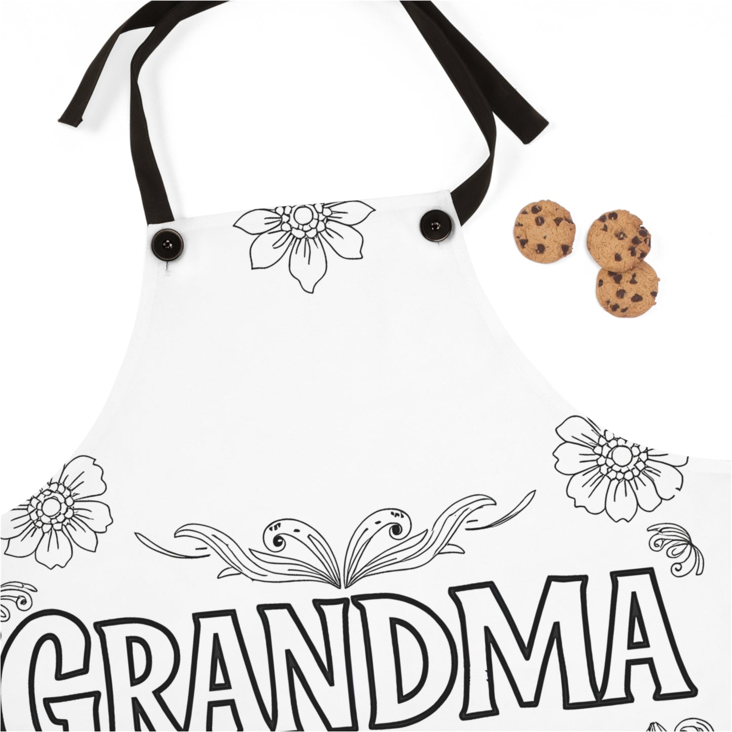 Apron Coloring Kit with 10 Fabric Markers - Grandma