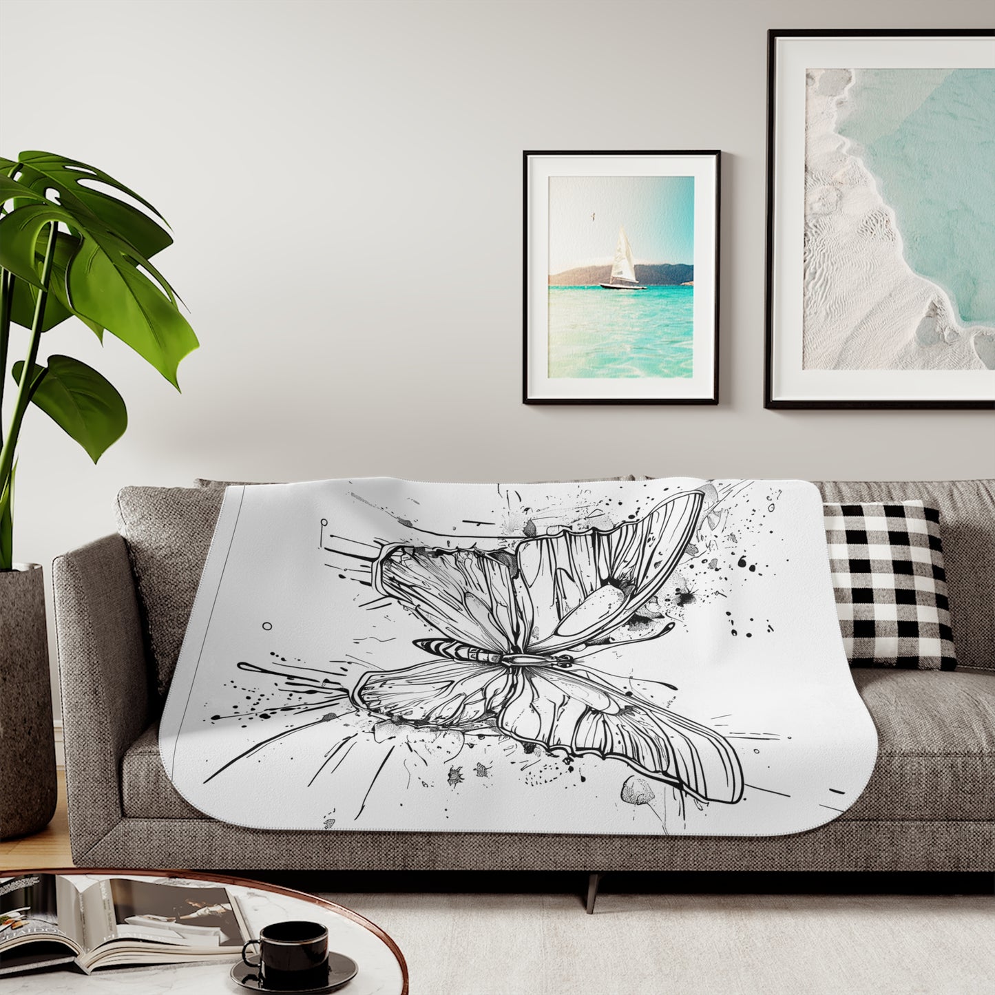 Blanket Coloring Kit with 10 Fabric Markers - Butterfly