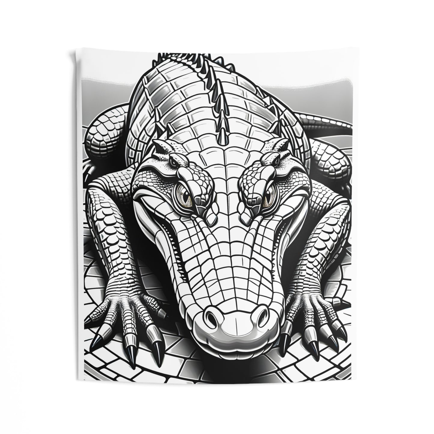 Indoor Wall Tapestries Coloring Kit with 10 Fabric Markers - Crocodile