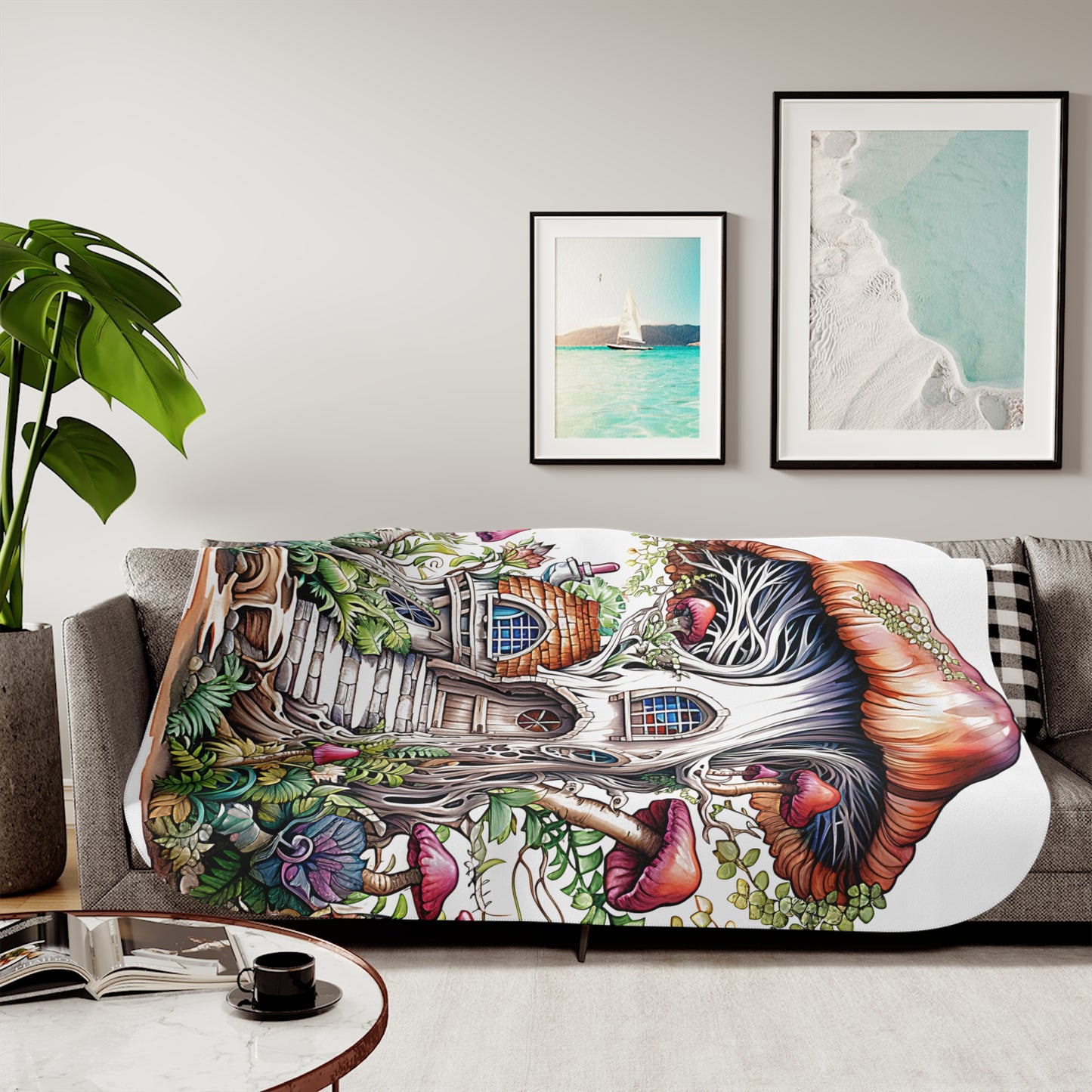 Blanket Colorful Graphic Design - Enchanted Tree House