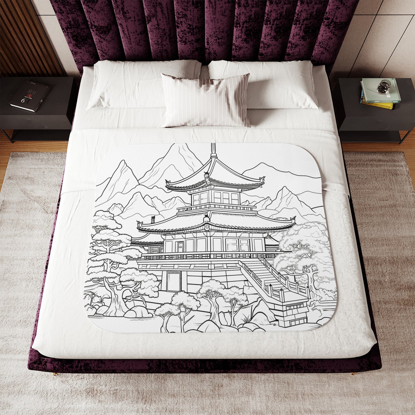 Blanket Coloring Kit with 10 Fabric Markers - Pagoda