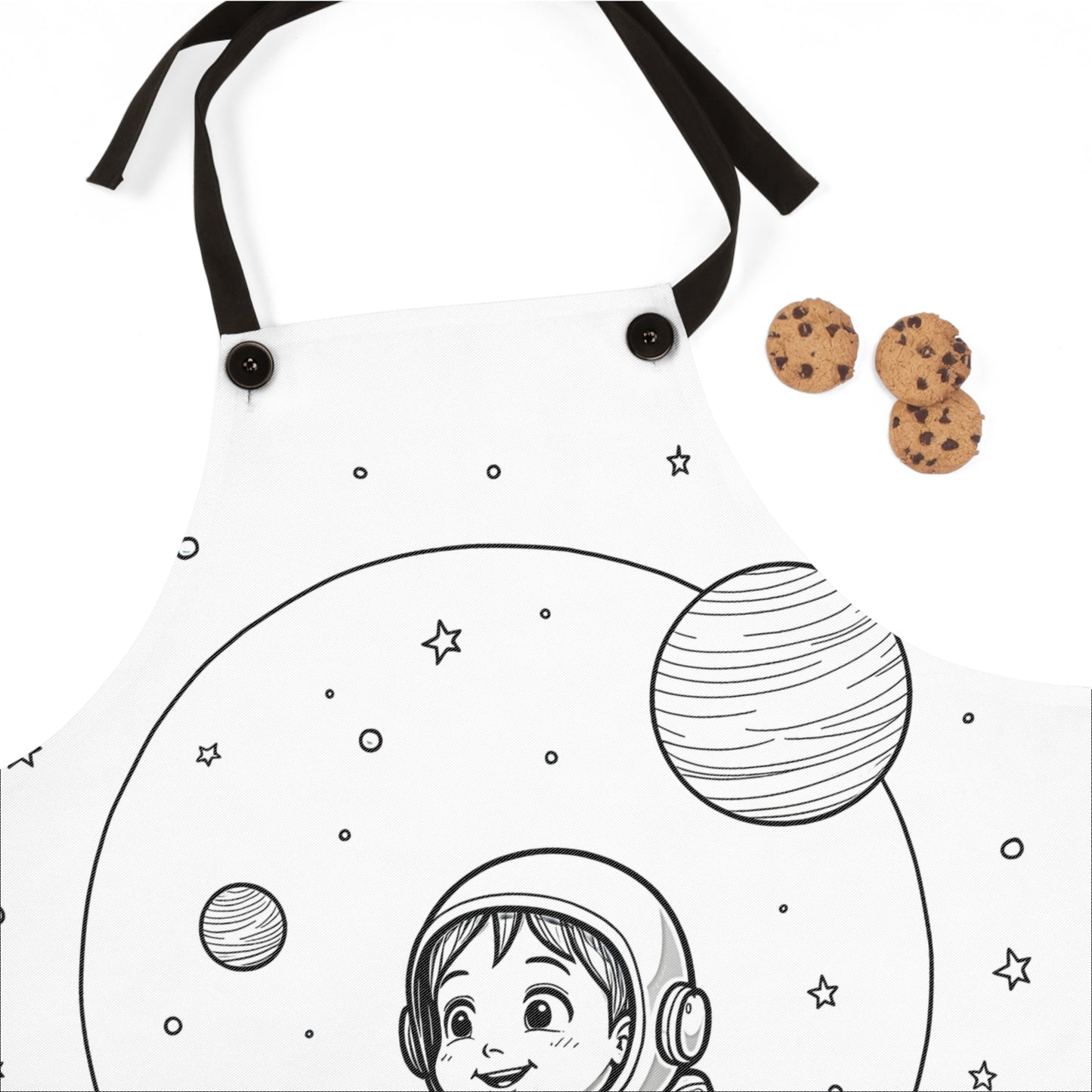 Apron Coloring Kit with 10 Fabric Markers - Astronaut