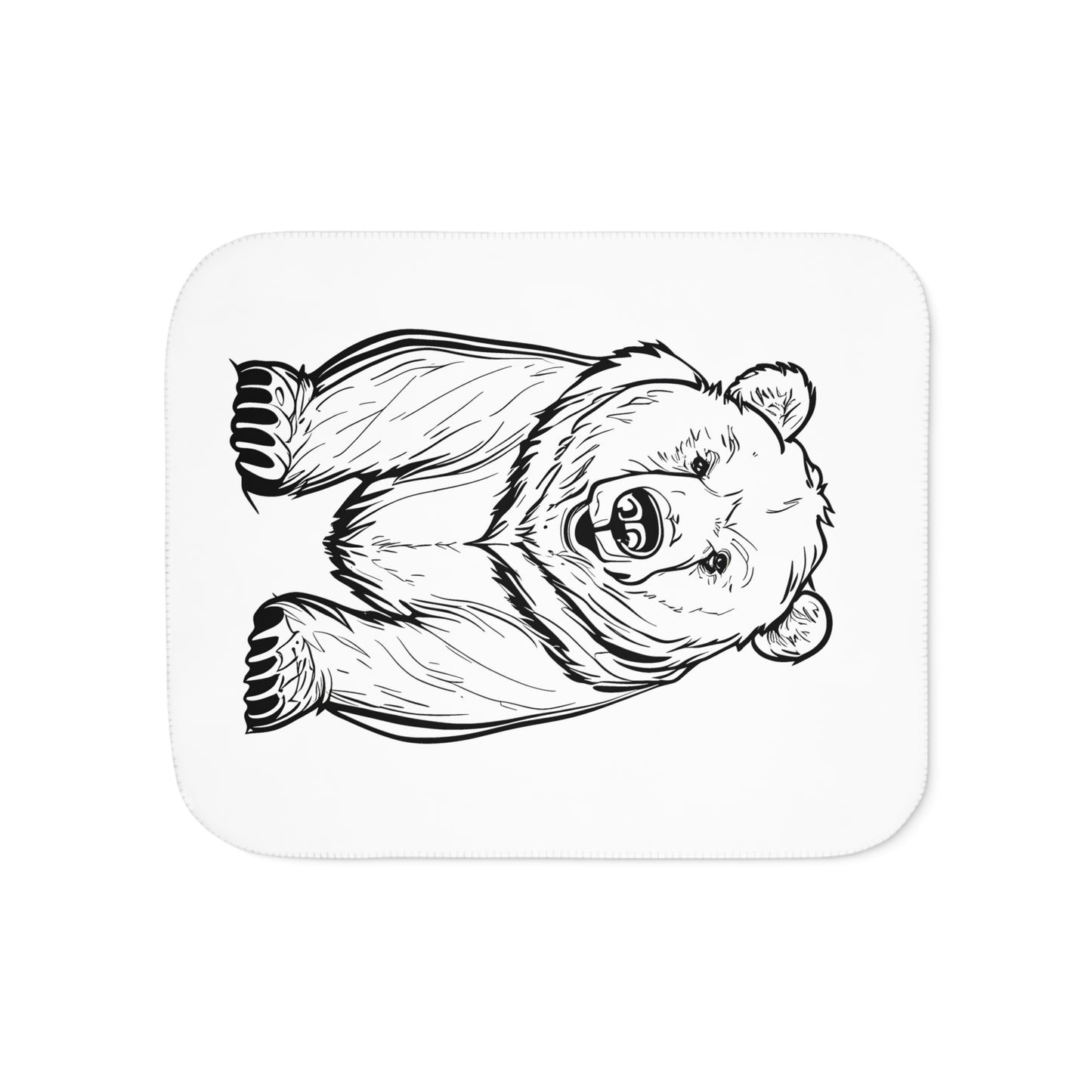 Blanket Coloring Kit with 10 Fabric Markers - Grizzly Bear
