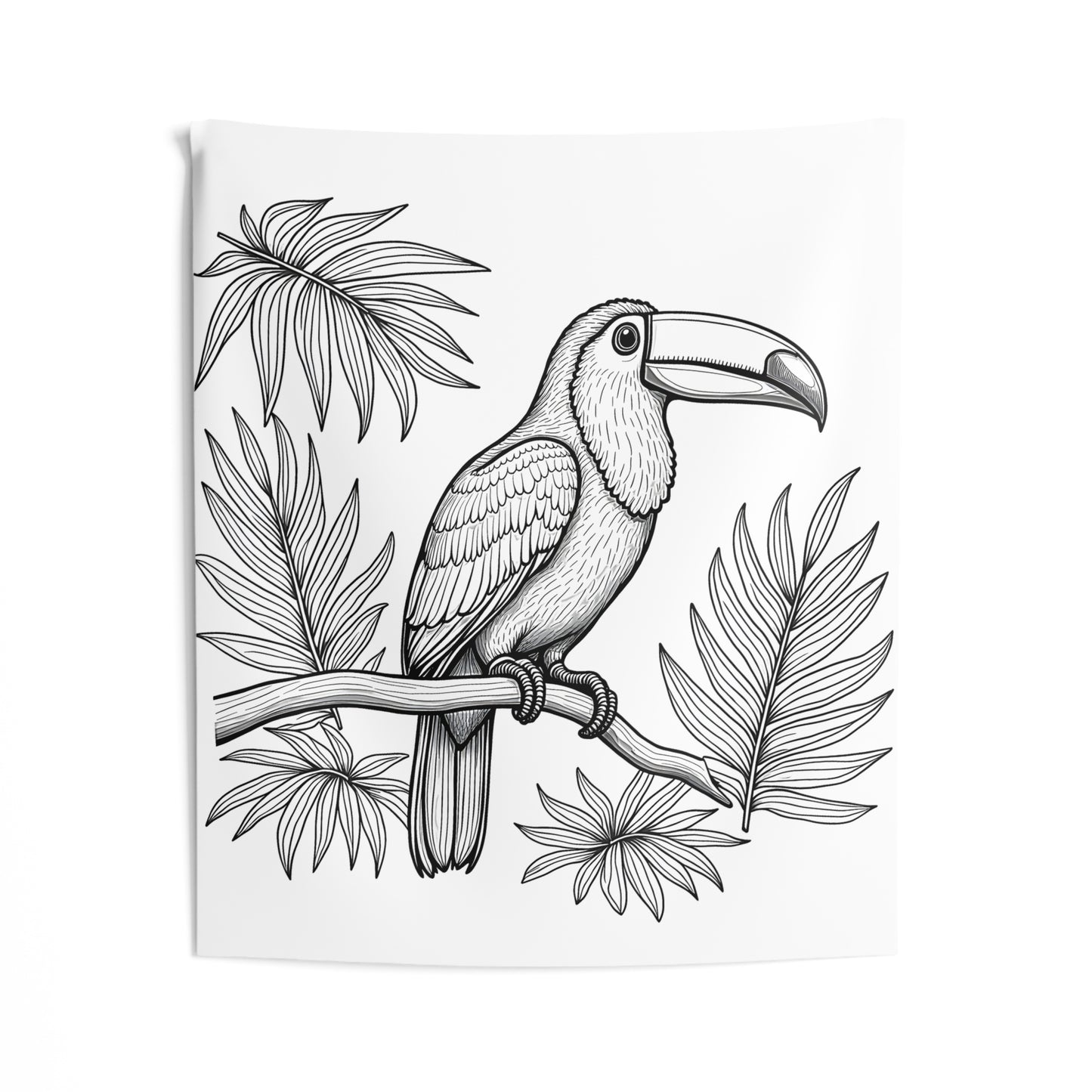 Indoor Wall Tapestries Coloring Kit with 10 Fabric Markers - Toucan