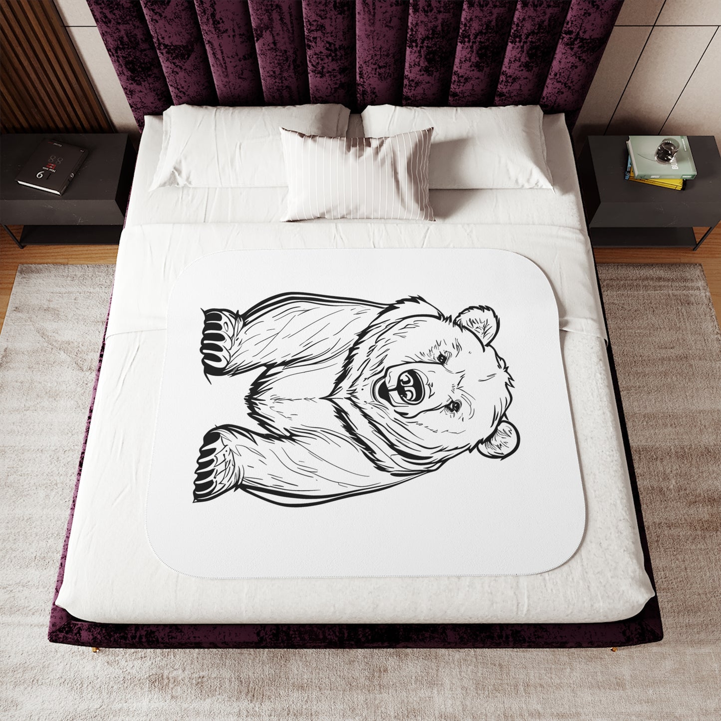 Blanket Coloring Kit with 10 Fabric Markers - Grizzly Bear