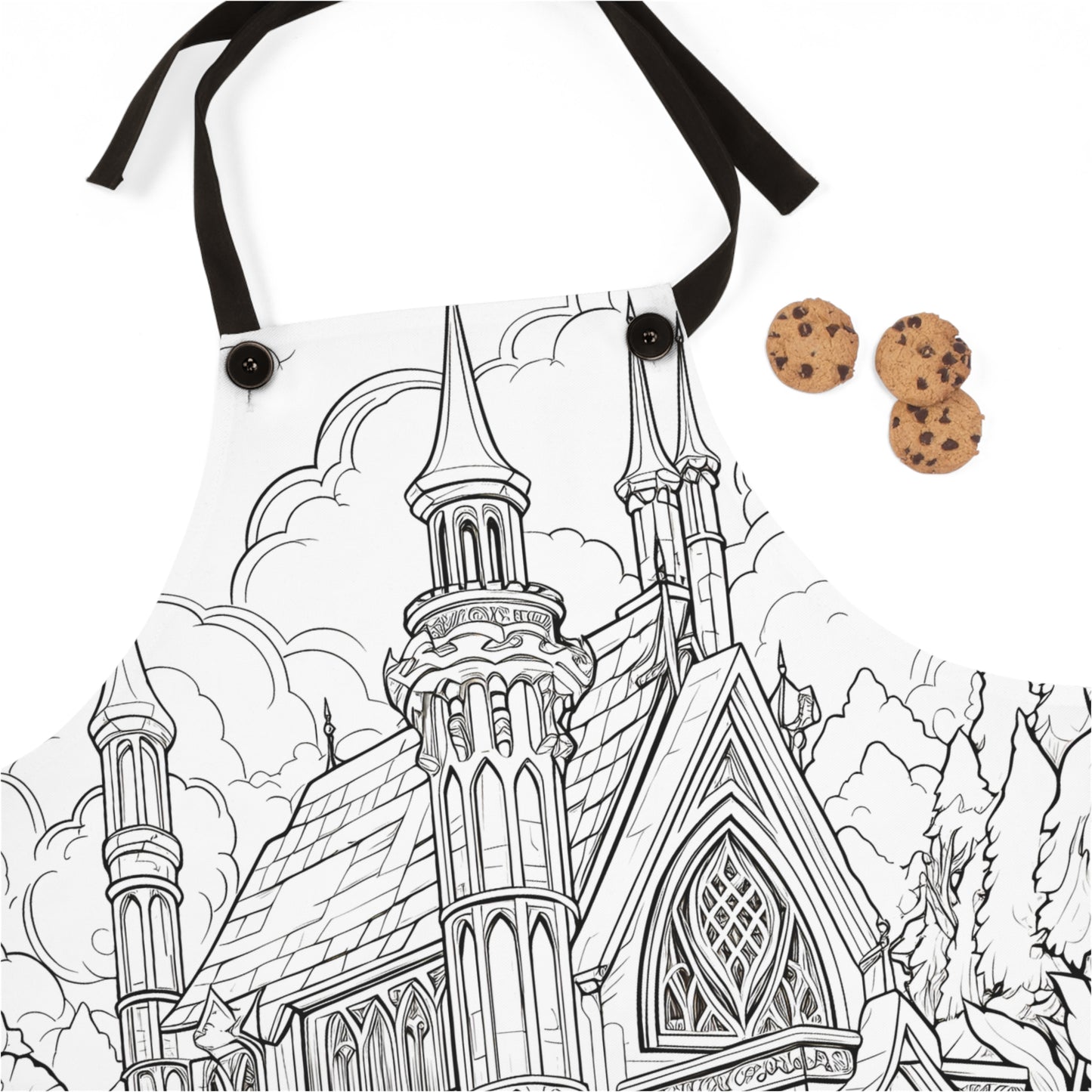 Apron Coloring Kit with 10 Fabric Markers - Cathedral