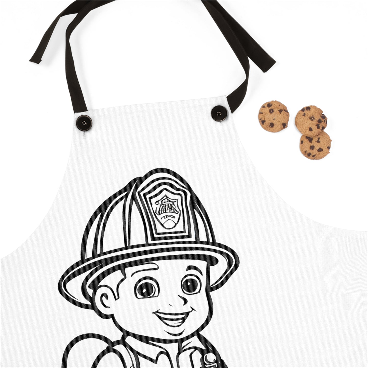 Apron Coloring Kit with 10 Fabric Markers - Firefighter