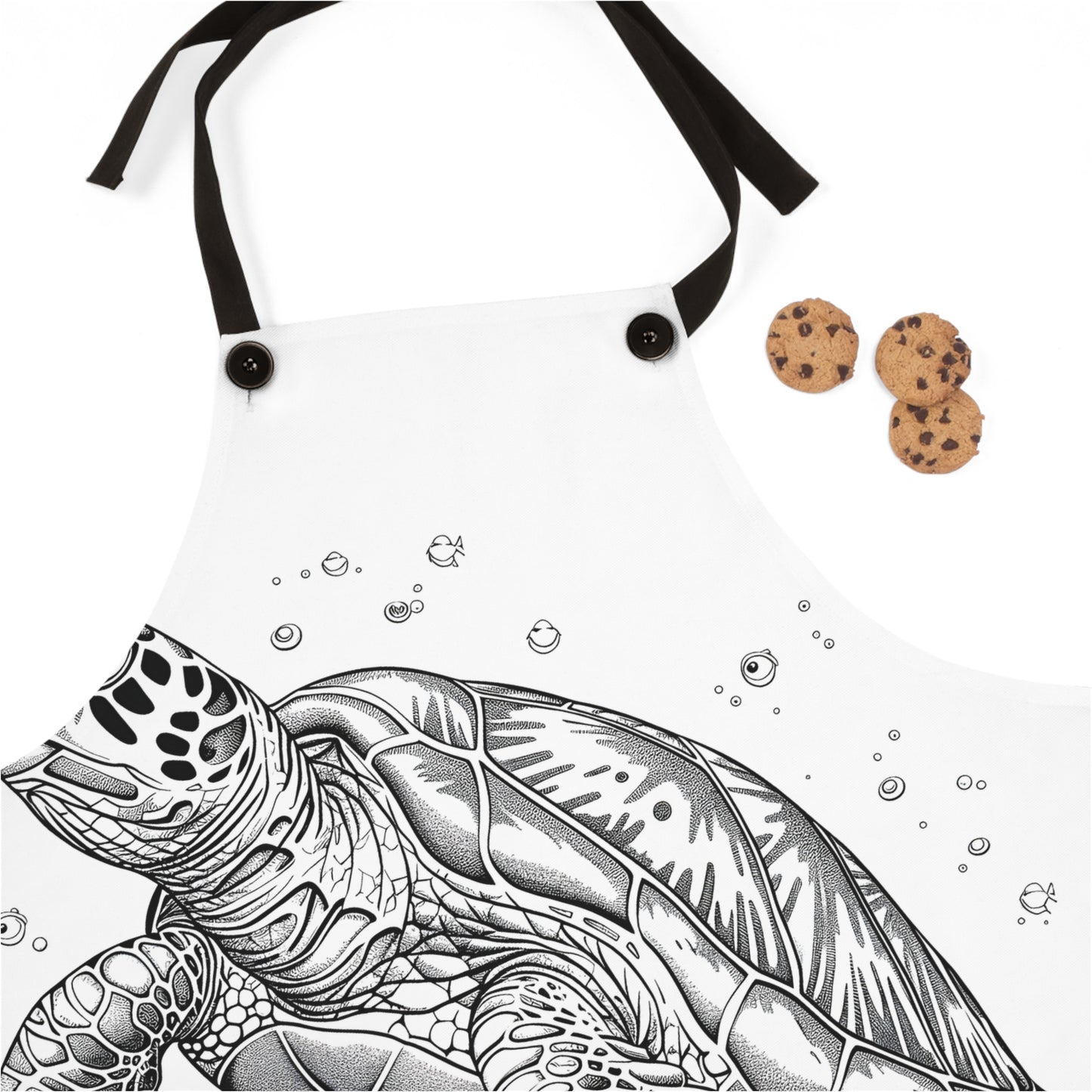 Apron Coloring Kit with 10 Fabric Markers - Sea Turtle