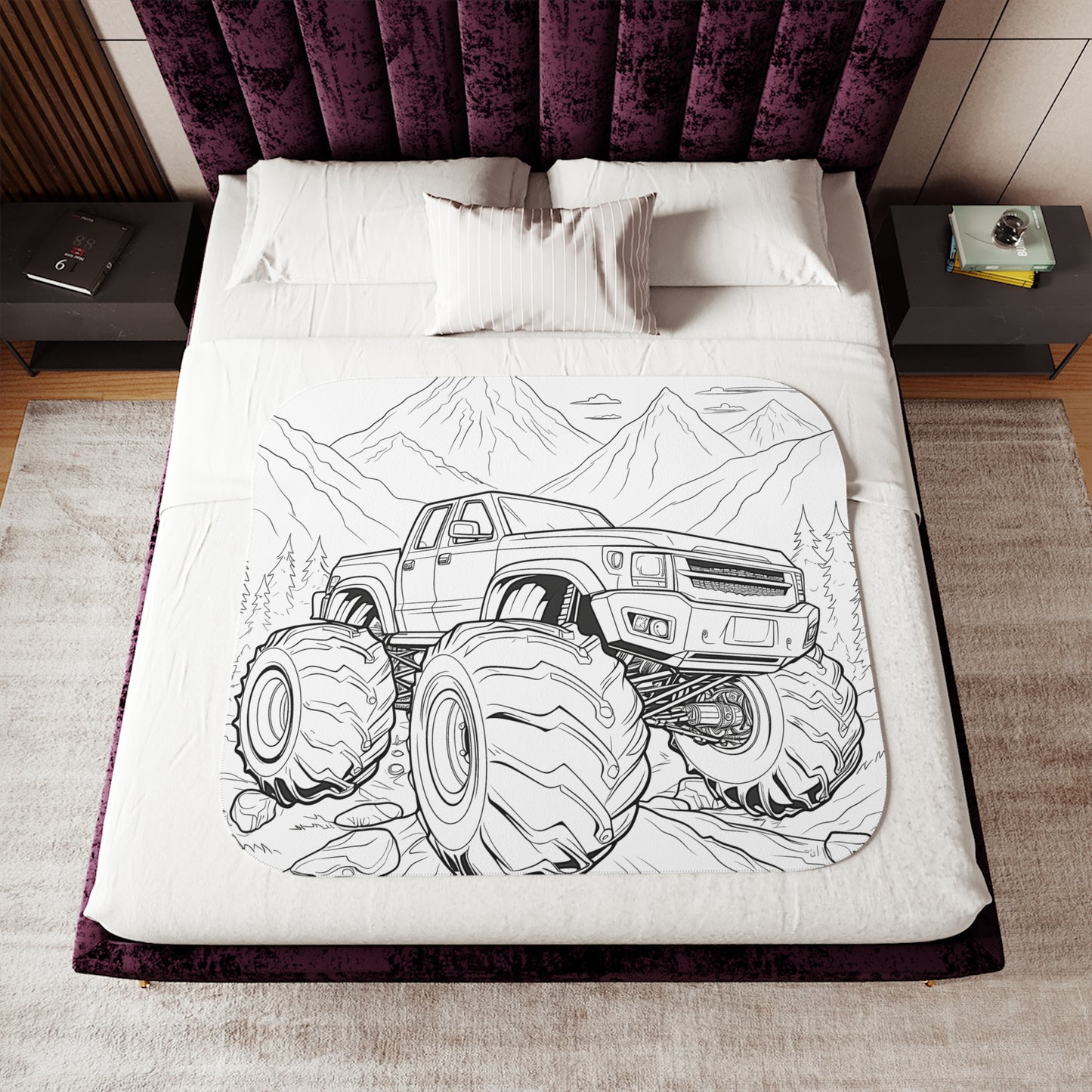 Blanket Coloring Kit with 10 Fabric Markers - Off-Road Adventure