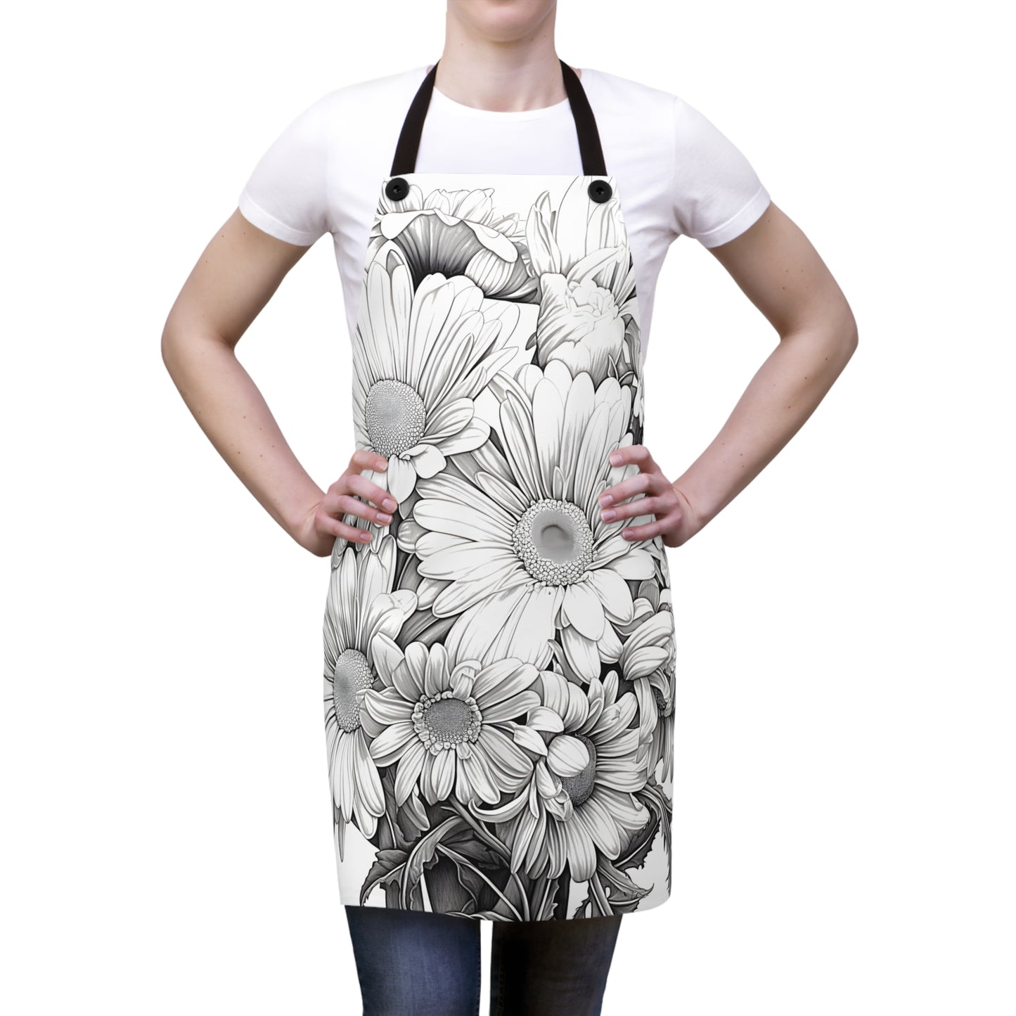 Apron Coloring Kit with 10 Fabric Markers - Daisies