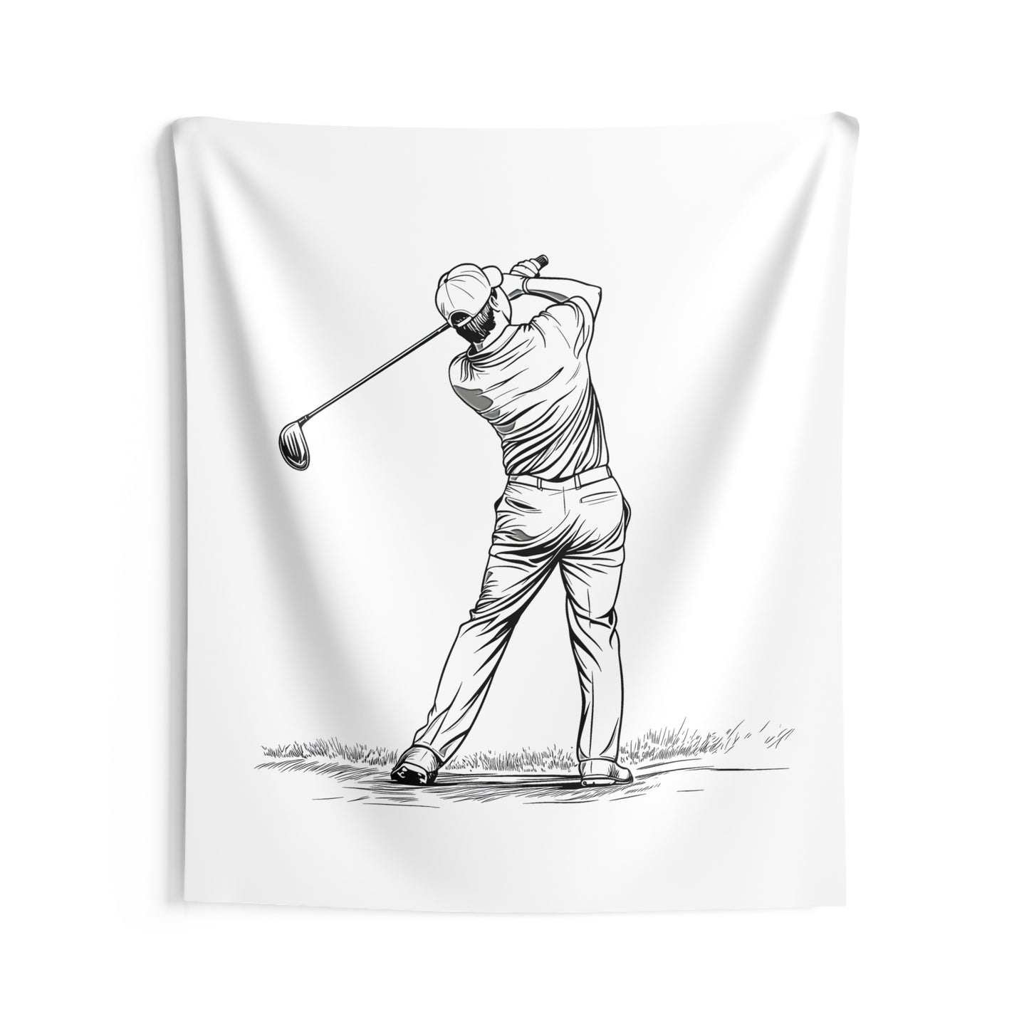 Indoor Wall Tapestries Coloring Kit with 10 Fabric Markers - Golf