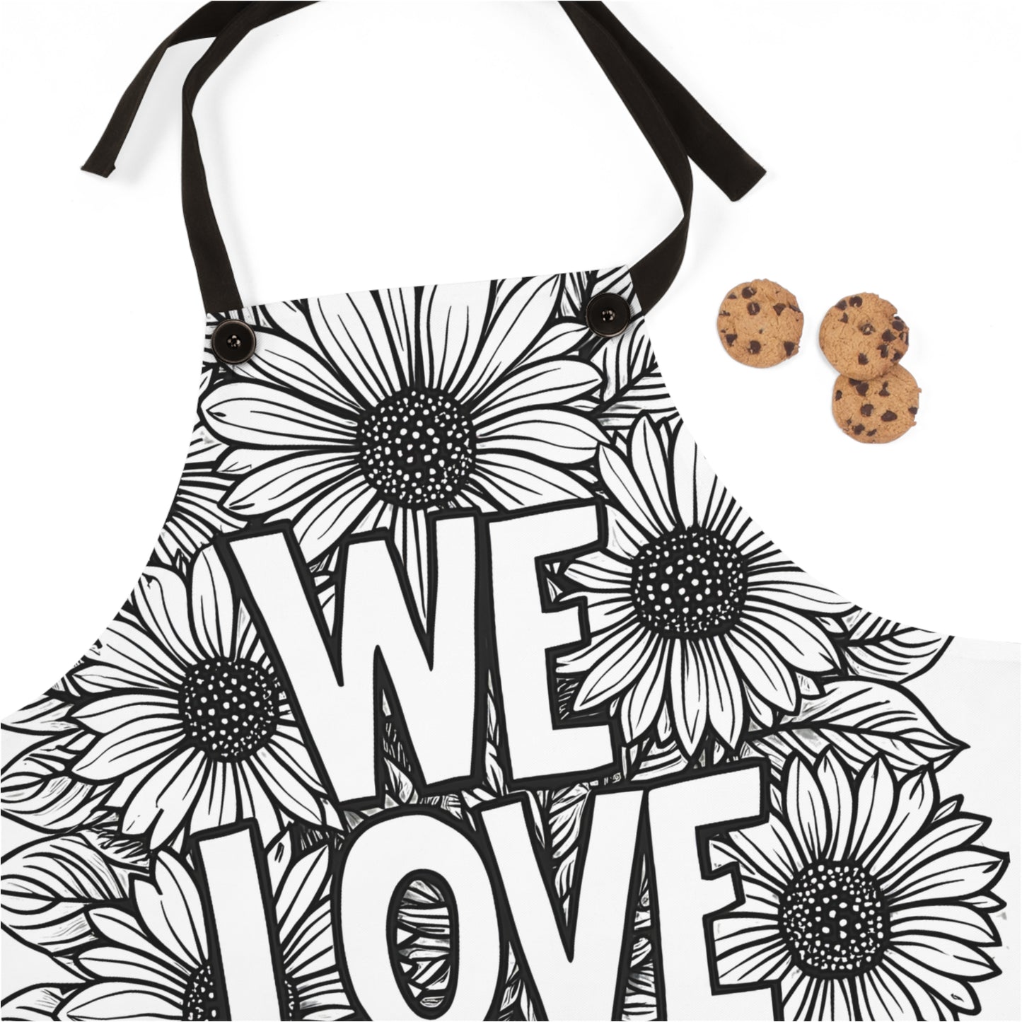 Apron Coloring Kit with 10 Fabric Markers - Sunflowers