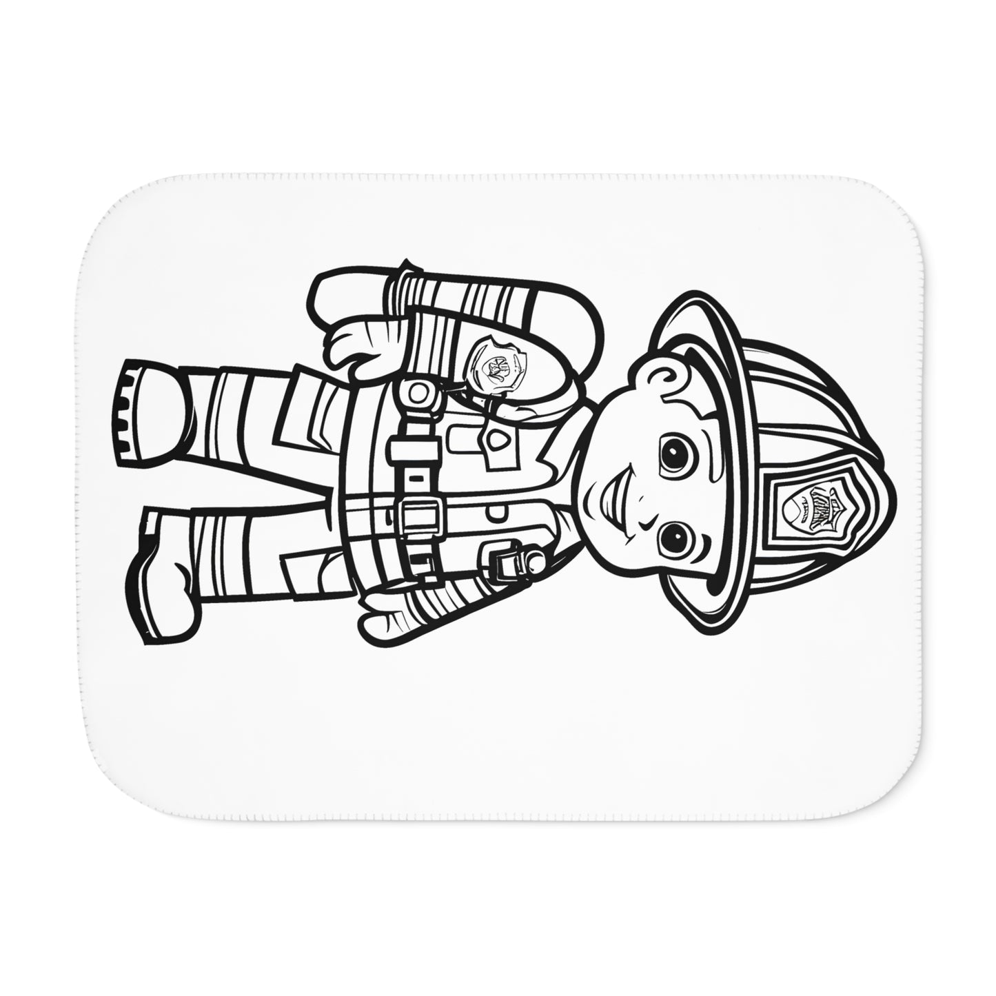 Blanket Coloring Kit with 10 Fabric Markers - Firefighter