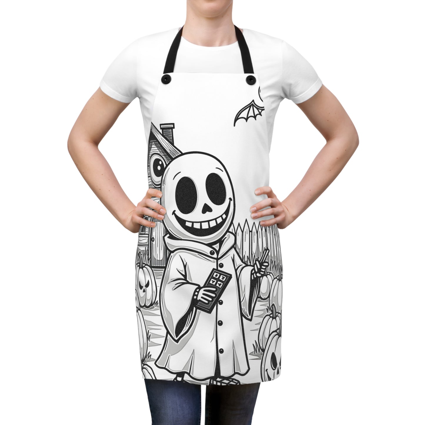 Apron Coloring Kit with 10 Fabric Markers - Spooky