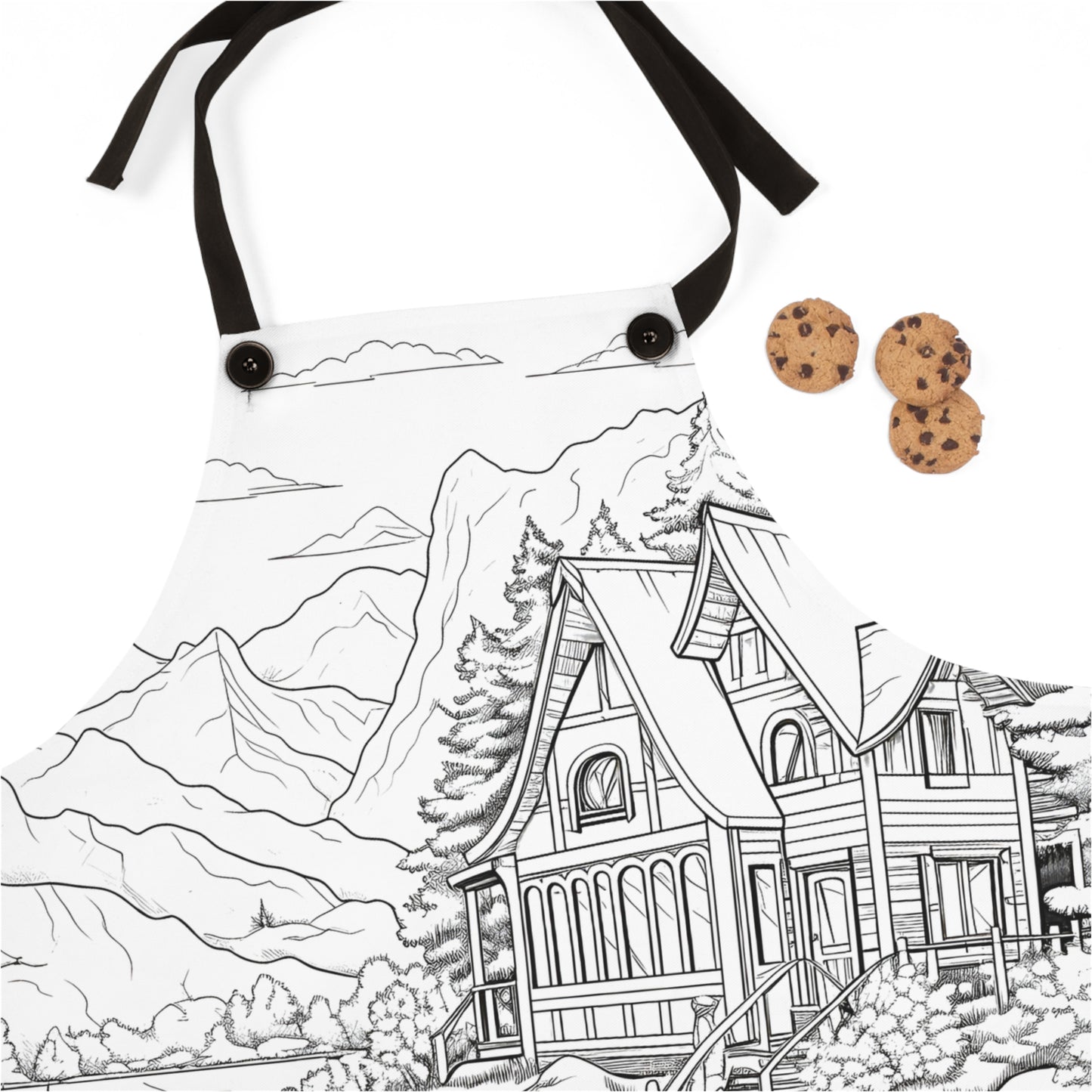 Apron Coloring Kit with 10 Fabric Markers - Lake House