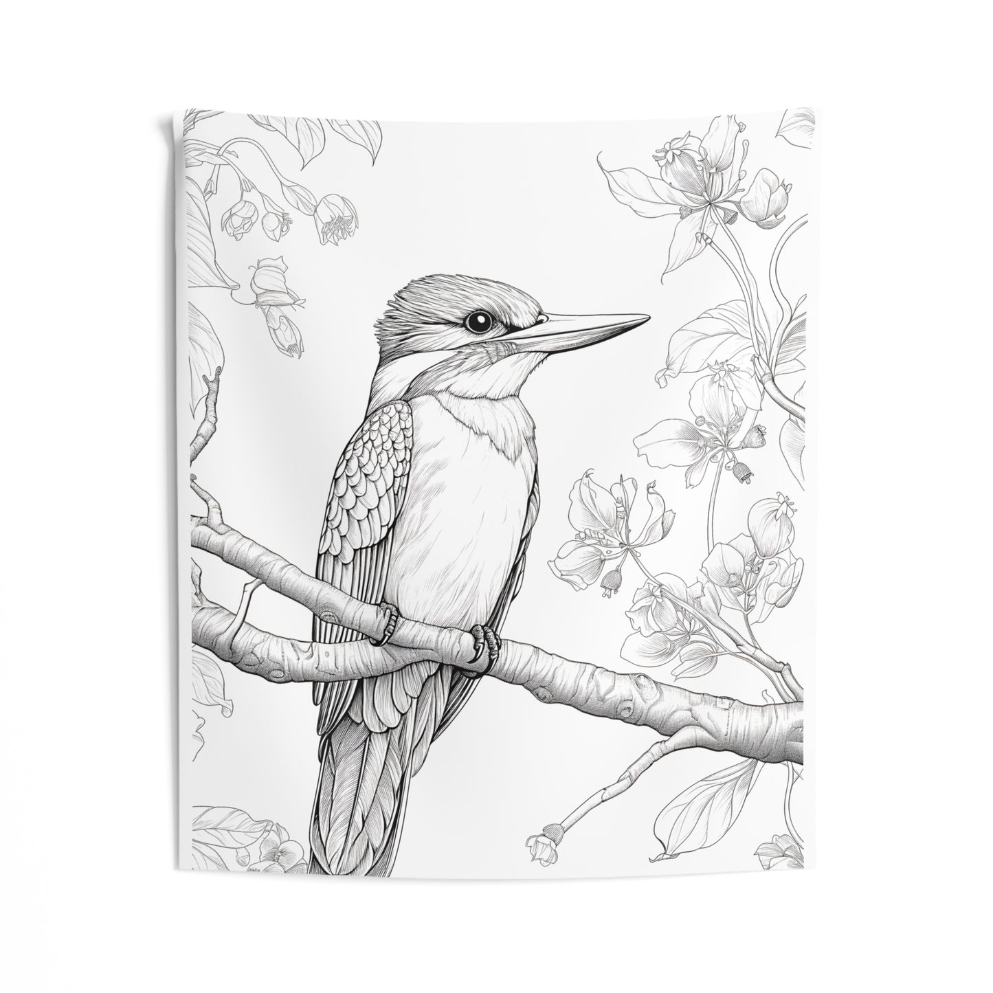 Indoor Wall Tapestries Coloring Kit with 10 Fabric Markers - Kingfisher