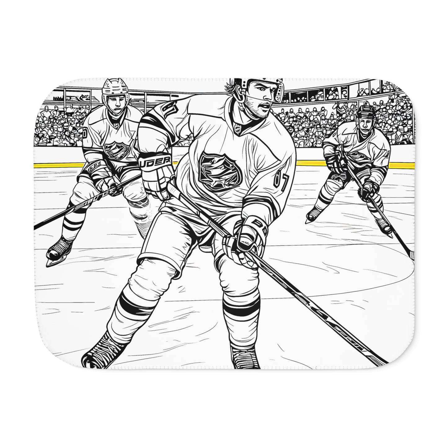 Blanket Coloring Kit with 10 Fabric Markers - Ice Hockey