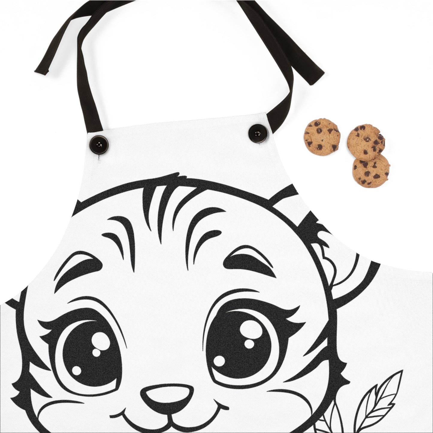 Apron Coloring Kit with 10 Fabric Markers - Baby Tiger