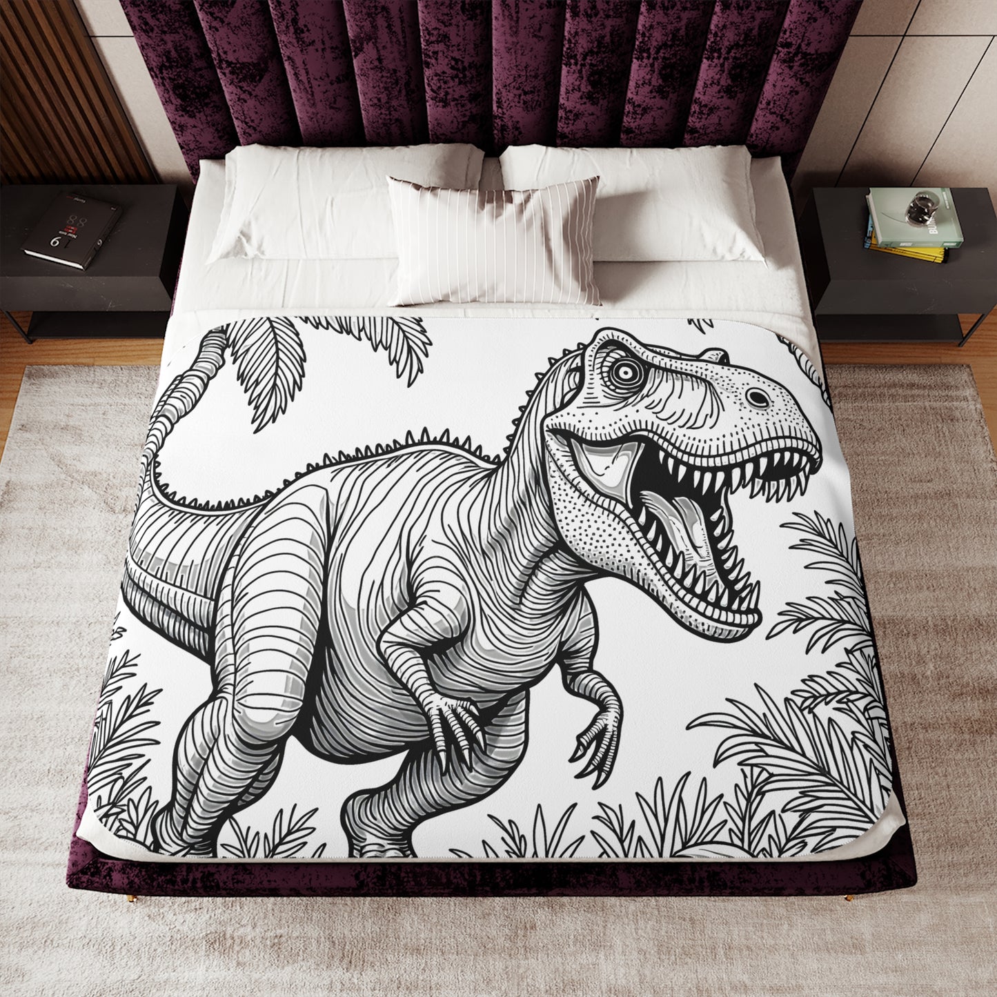 Blanket Coloring Kit with 10 Fabric Markers - Tyrannosaurus Rex