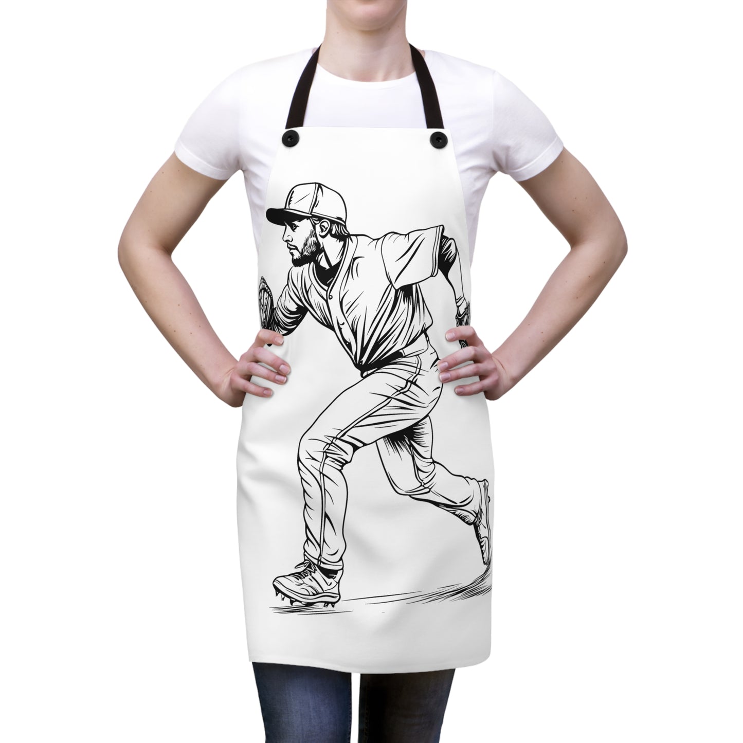 Apron Coloring Kit with 10 Fabric Markers - Baseball