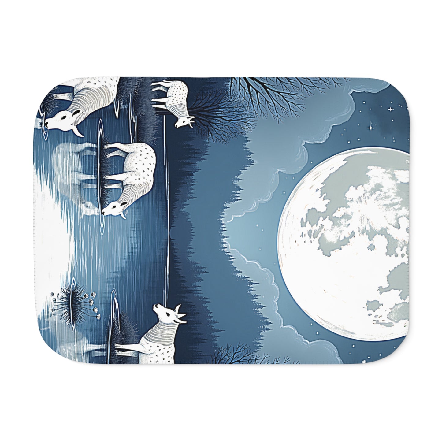 Blanket Colorful Graphic Design - Moonlit River