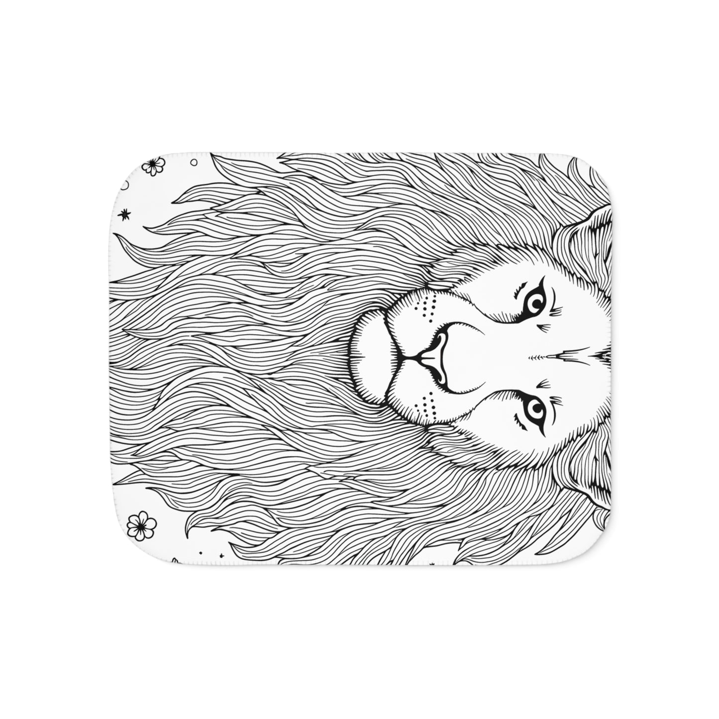 Blanket Coloring Kit with 10 Fabric Markers - Lion's Head