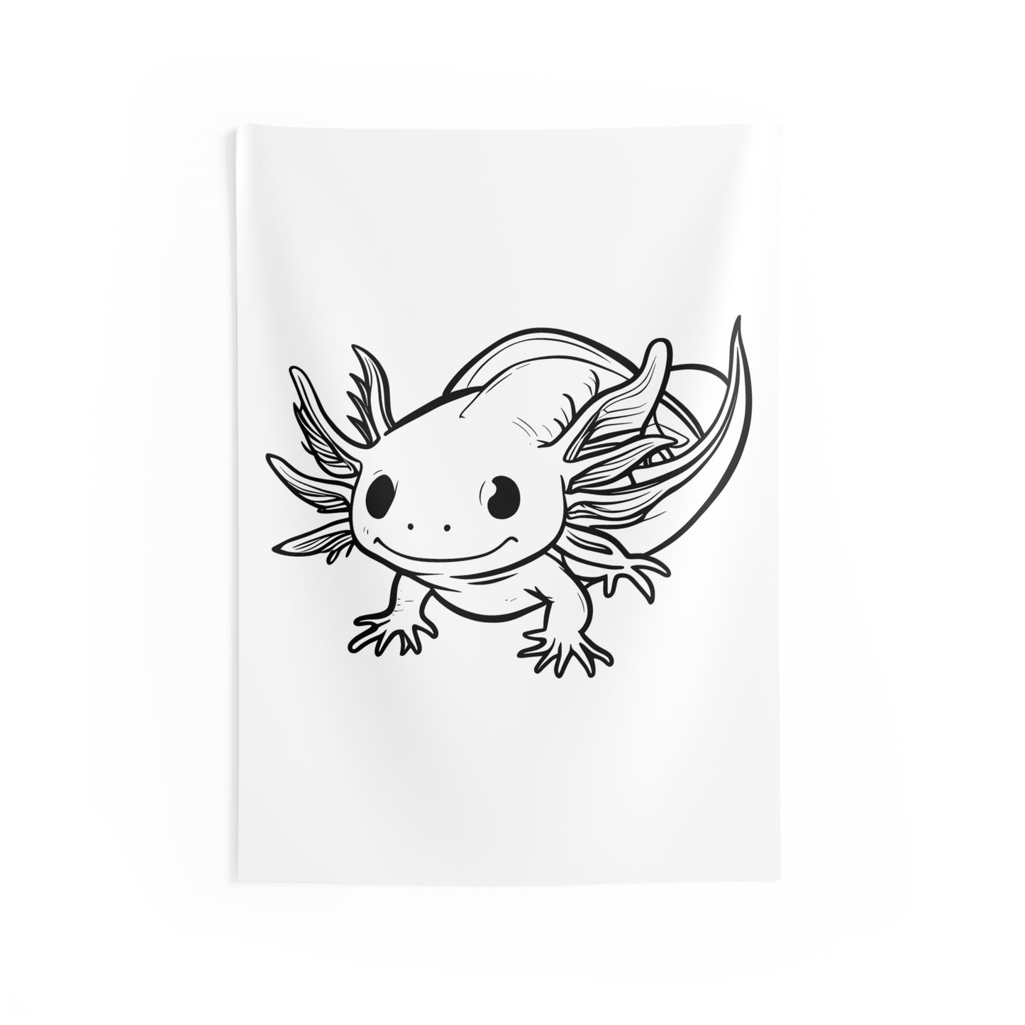 Indoor Wall Tapestries Coloring Kit with 10 Fabric Markers - Axolotl