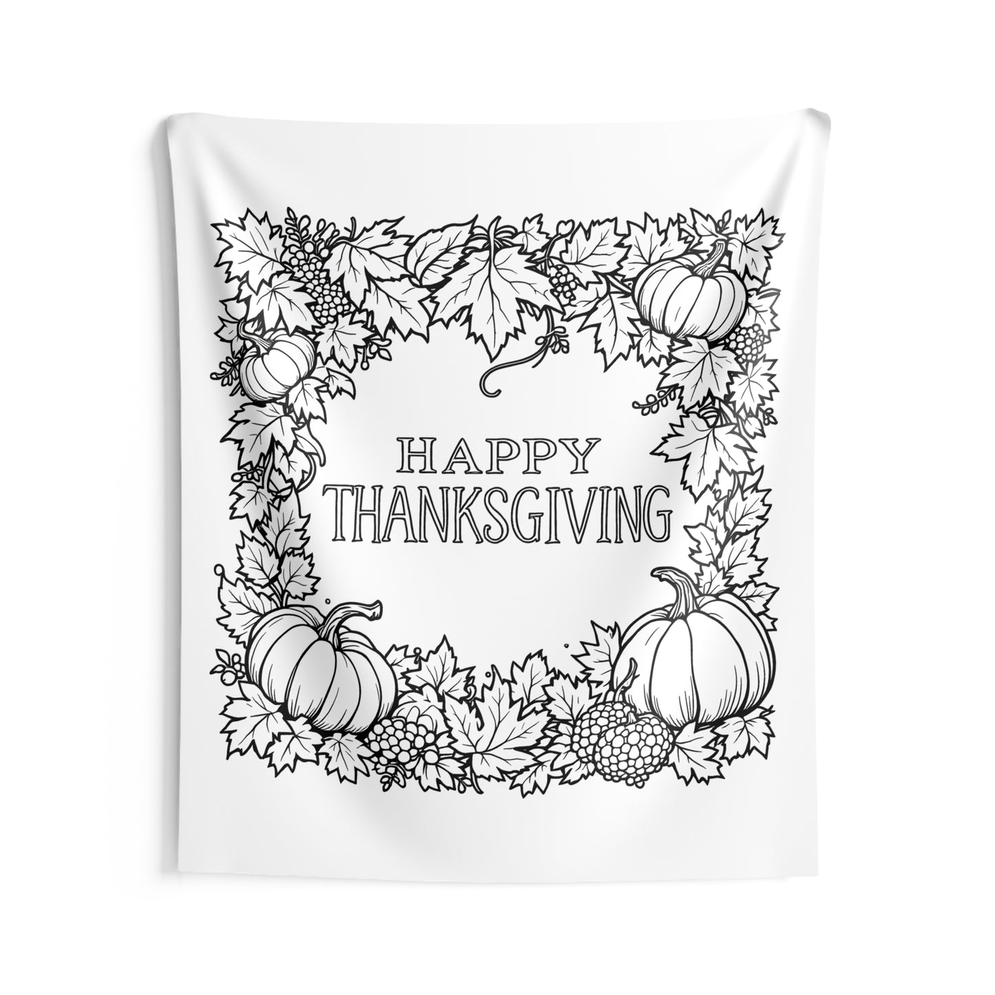 Indoor Wall Tapestries Coloring Kit with 10 Fabric Markers - Thanksgiving