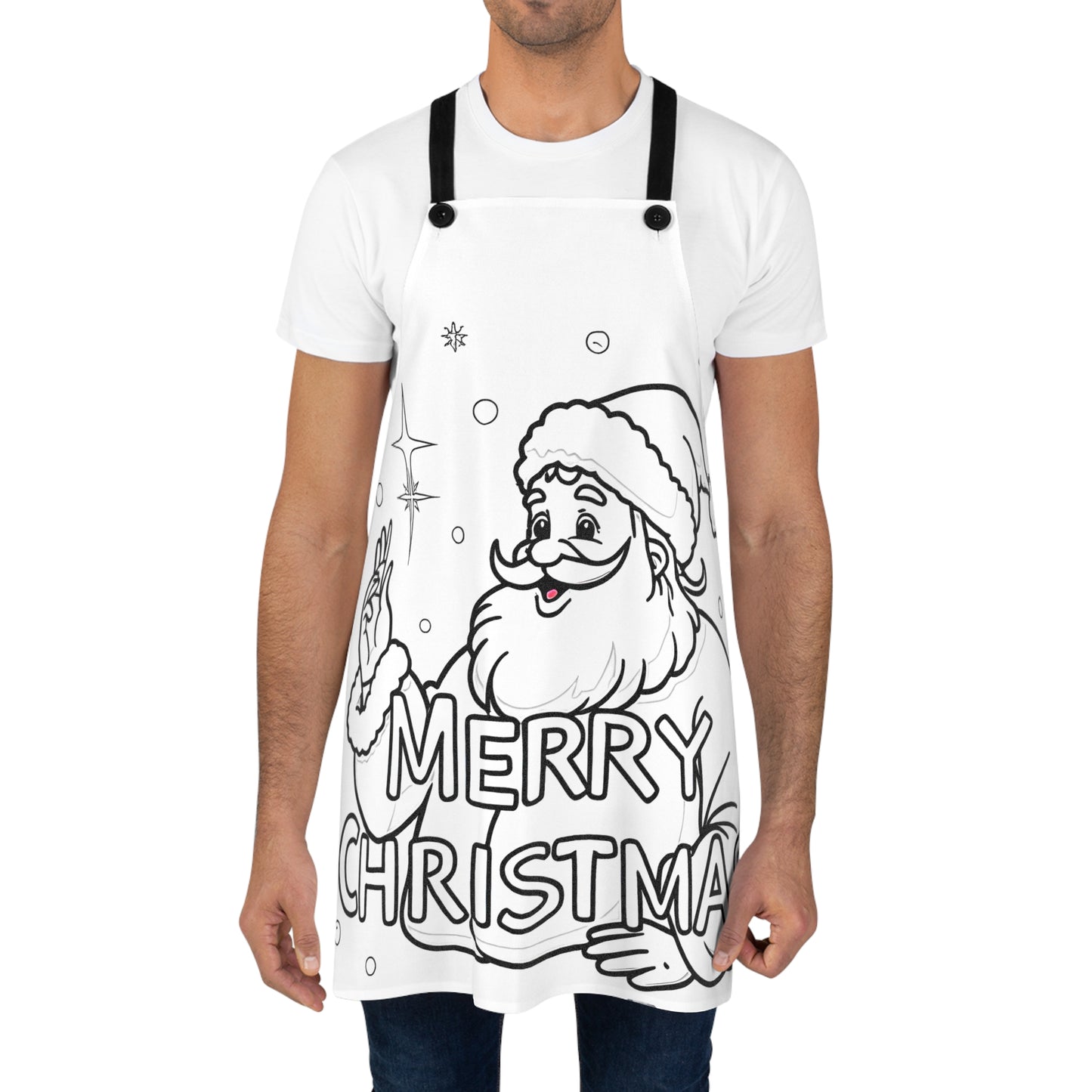 Apron Coloring Kit with 10 Fabric Markers - Santa Claus