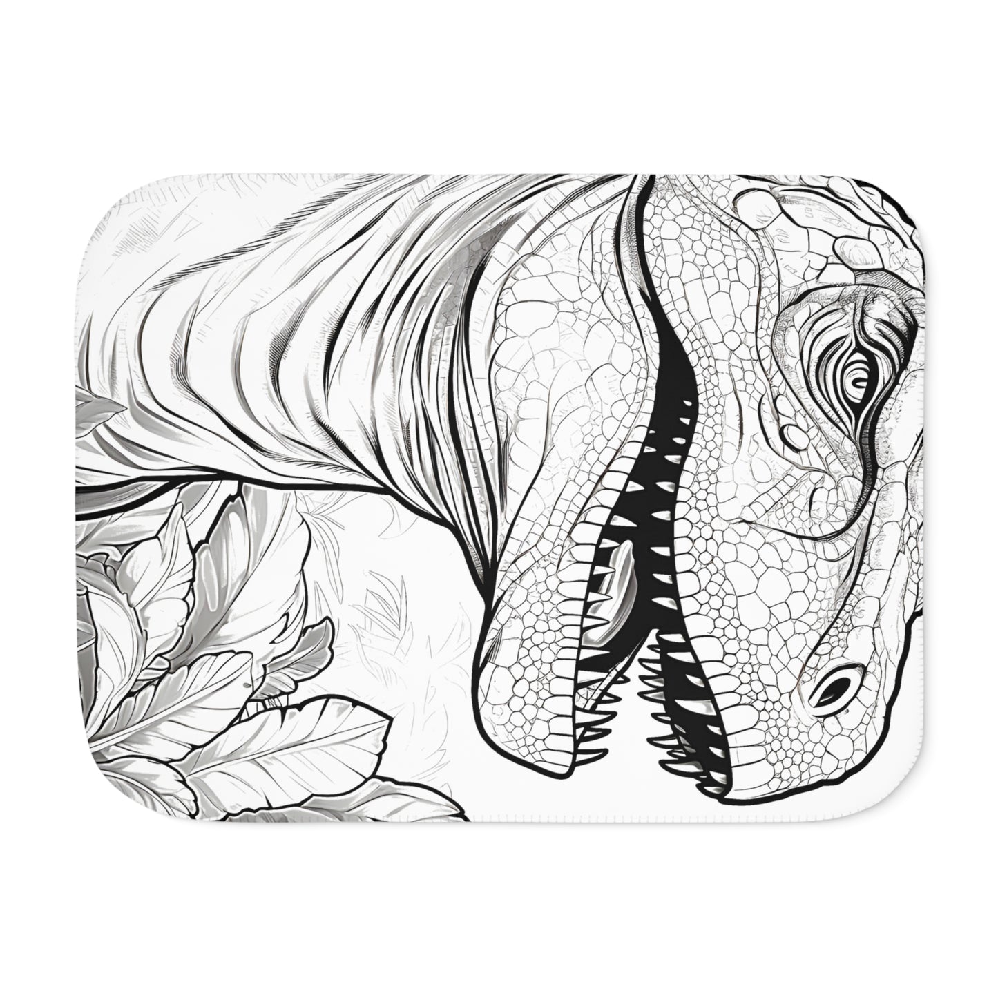 Blanket Coloring Kit with 10 Fabric Markers - T-Rex