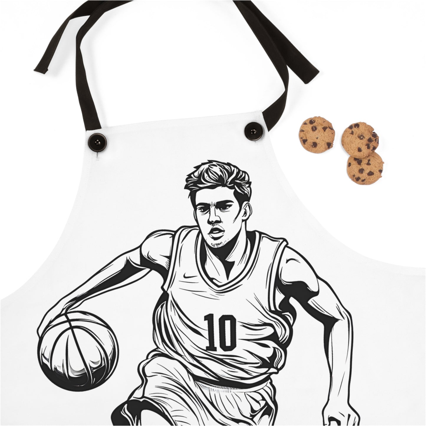 Apron Coloring Kit with 10 Fabric Markers - Basketball Player