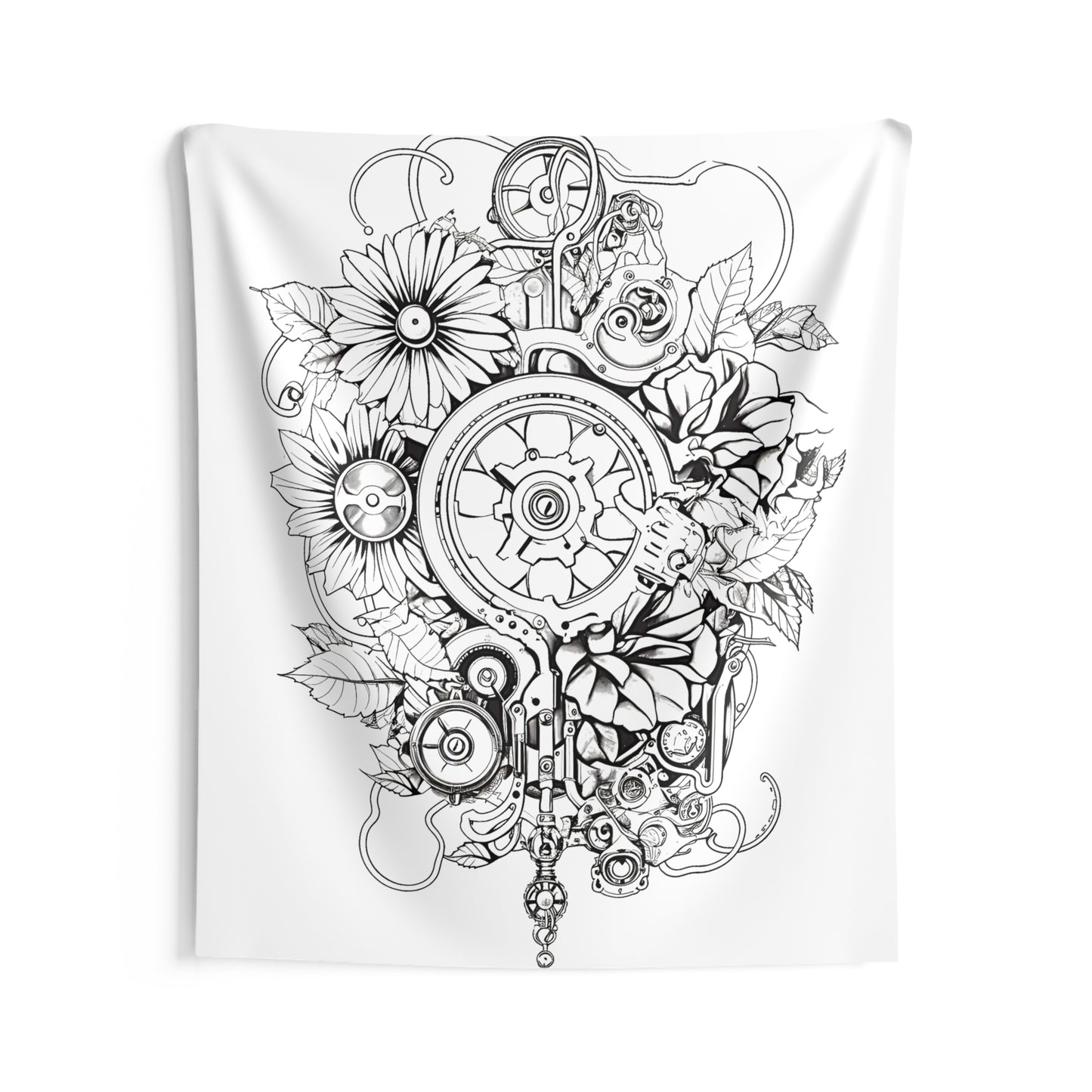 Indoor Wall Tapestries Coloring Kit with 10 Fabric Markers - Mechanical Nature