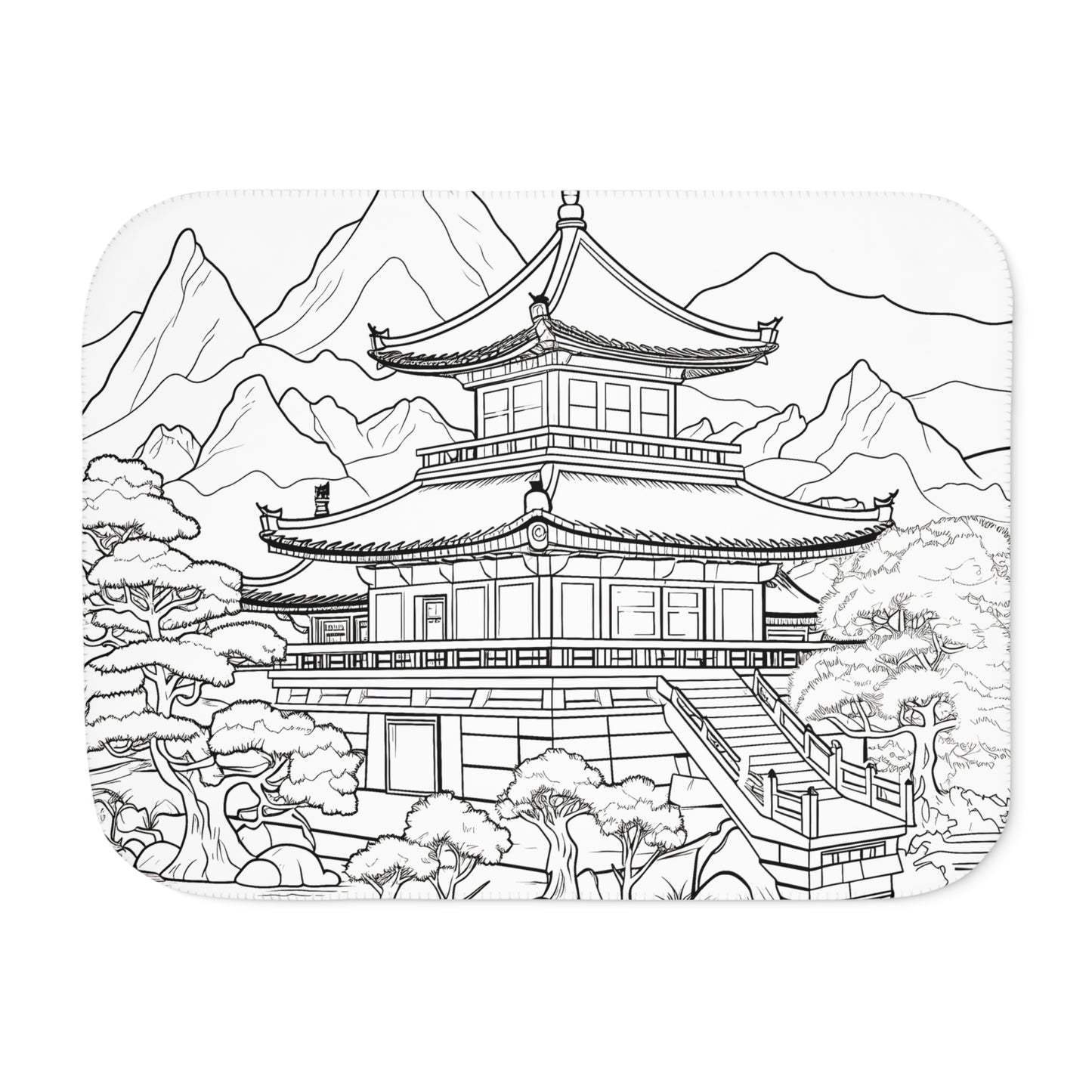 Blanket Coloring Kit with 10 Fabric Markers - Pagoda