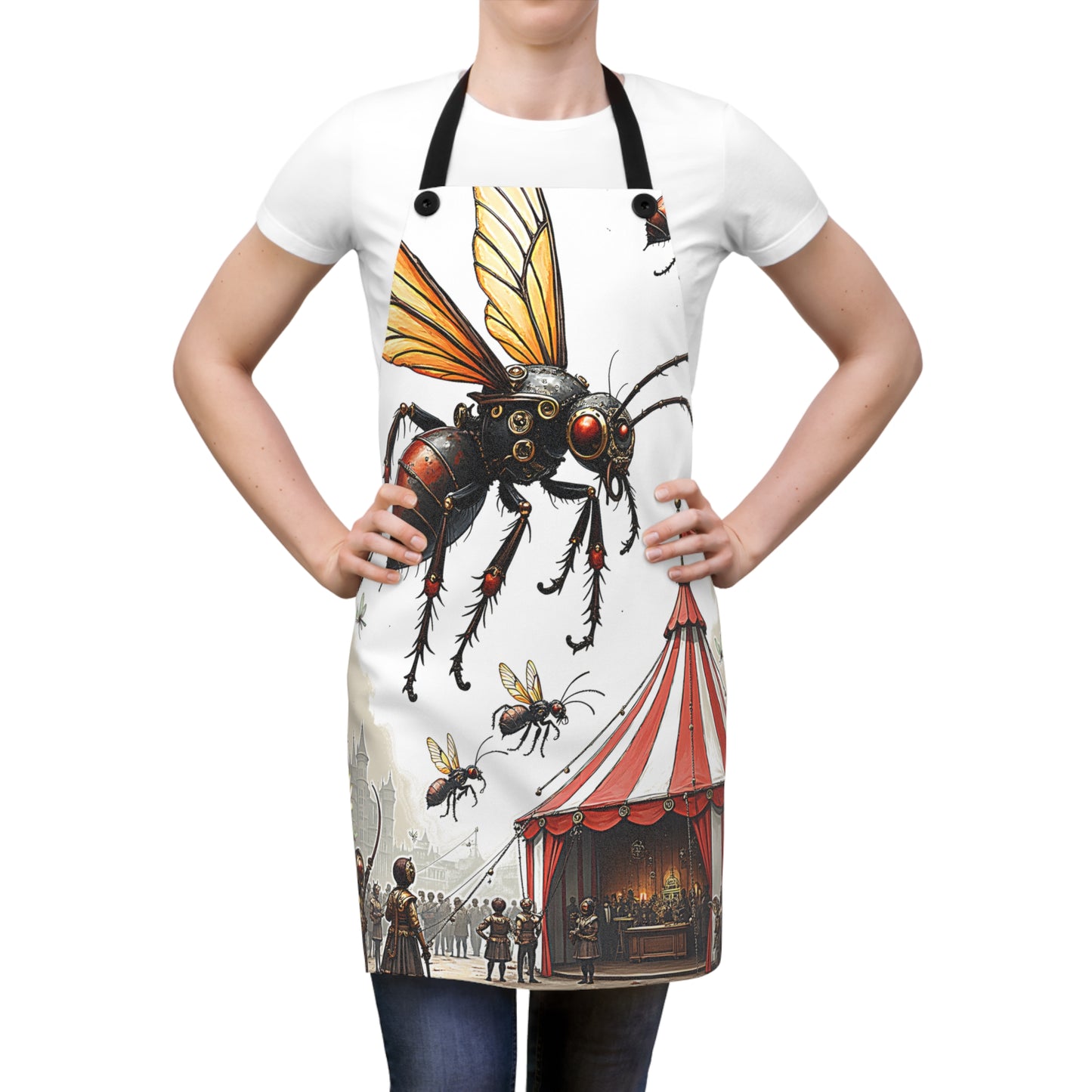 Apron Colorful Graphic Design - Steampunk Insects