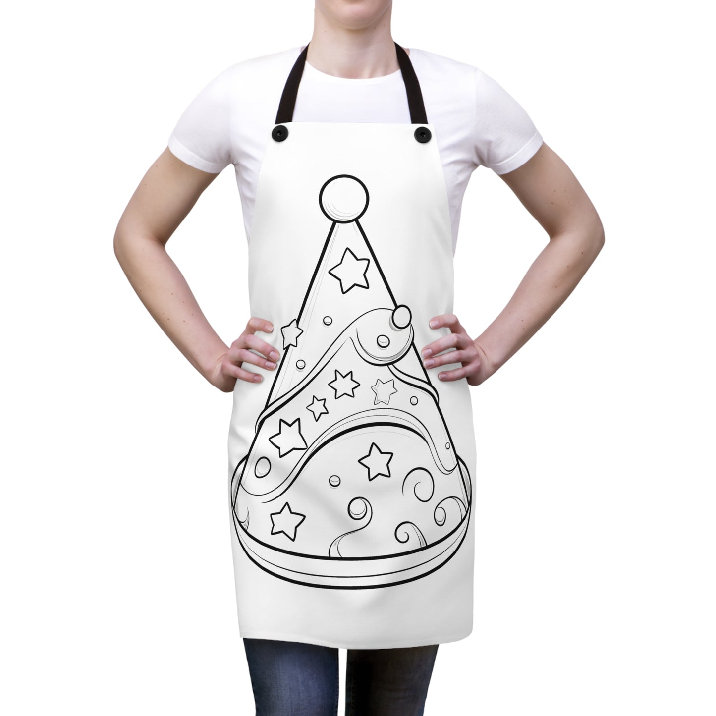 Apron Coloring Kit with 10 Fabric Markers - Party Hat