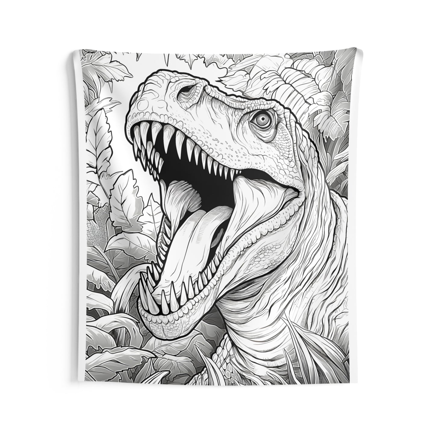 Indoor Wall Tapestries Coloring Kit with 10 Fabric Markers - T-Rex