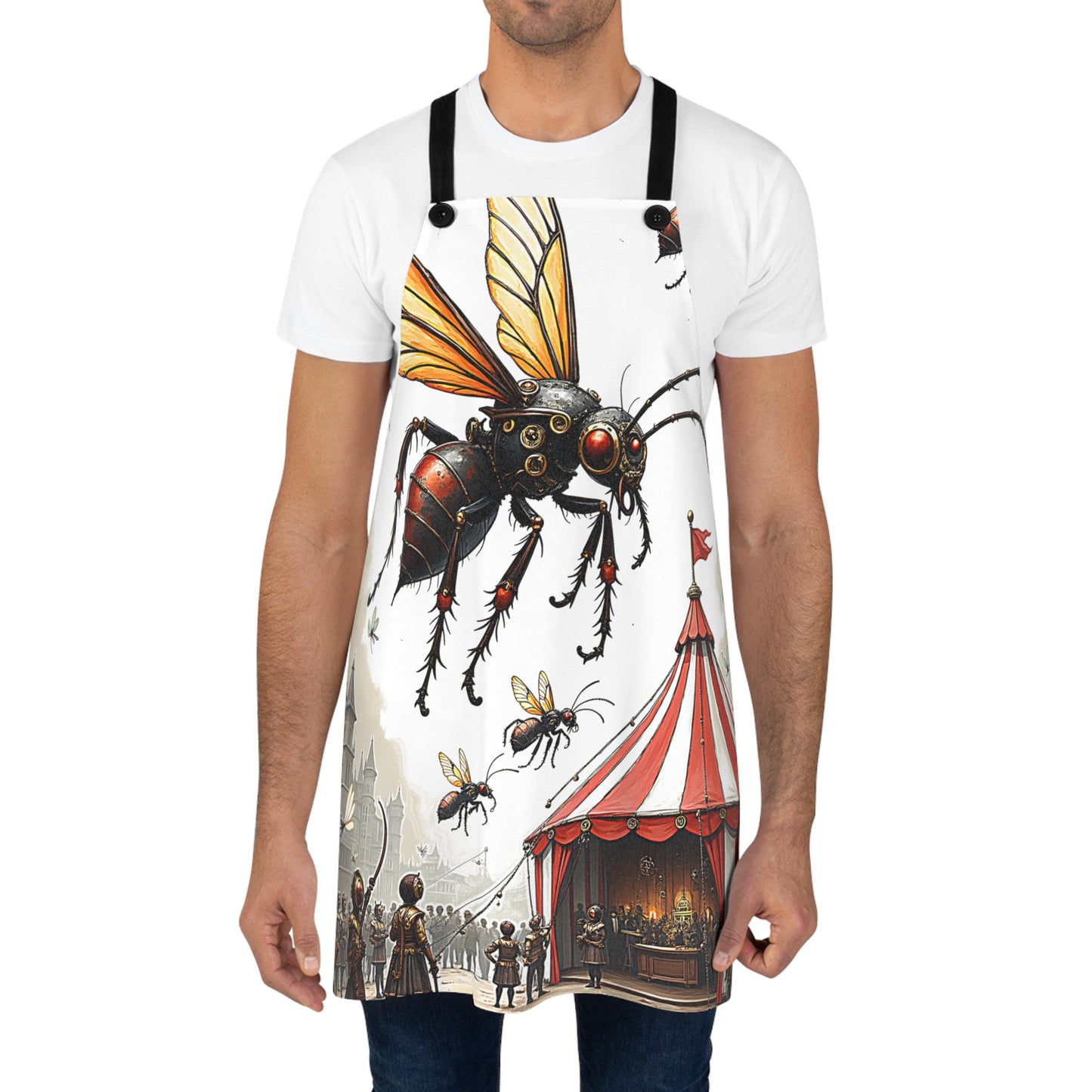 Apron Colorful Graphic Design - Steampunk Insects