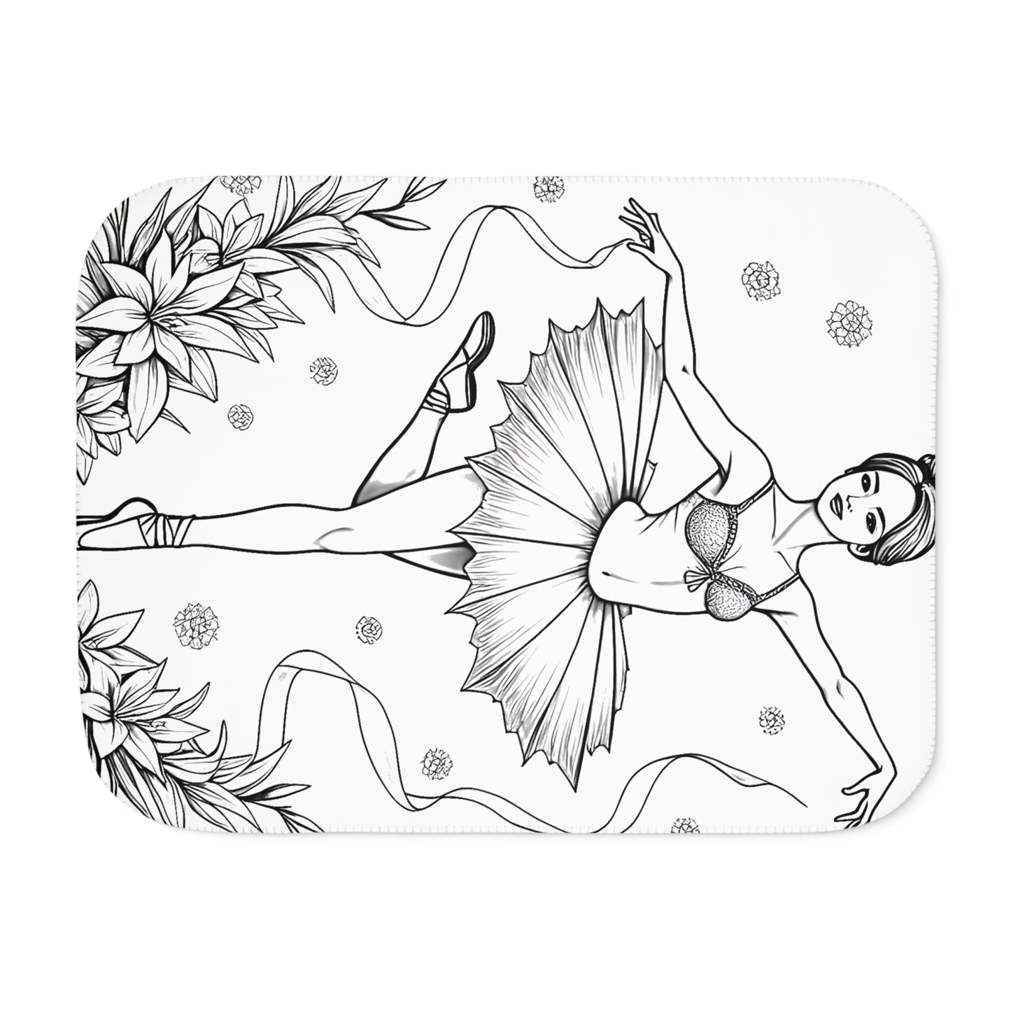 Blanket Coloring Kit with 10 Fabric Markers - Ballet