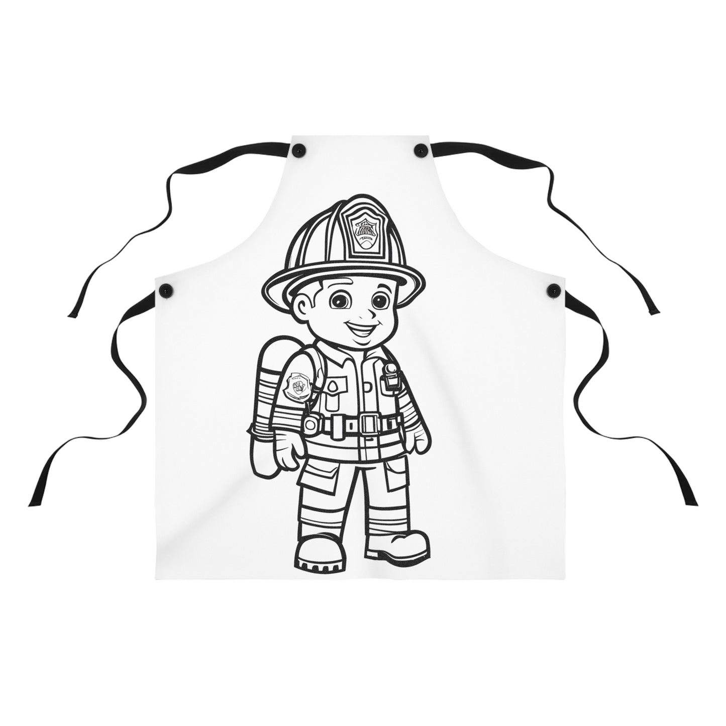 Apron Coloring Kit with 10 Fabric Markers - Firefighter